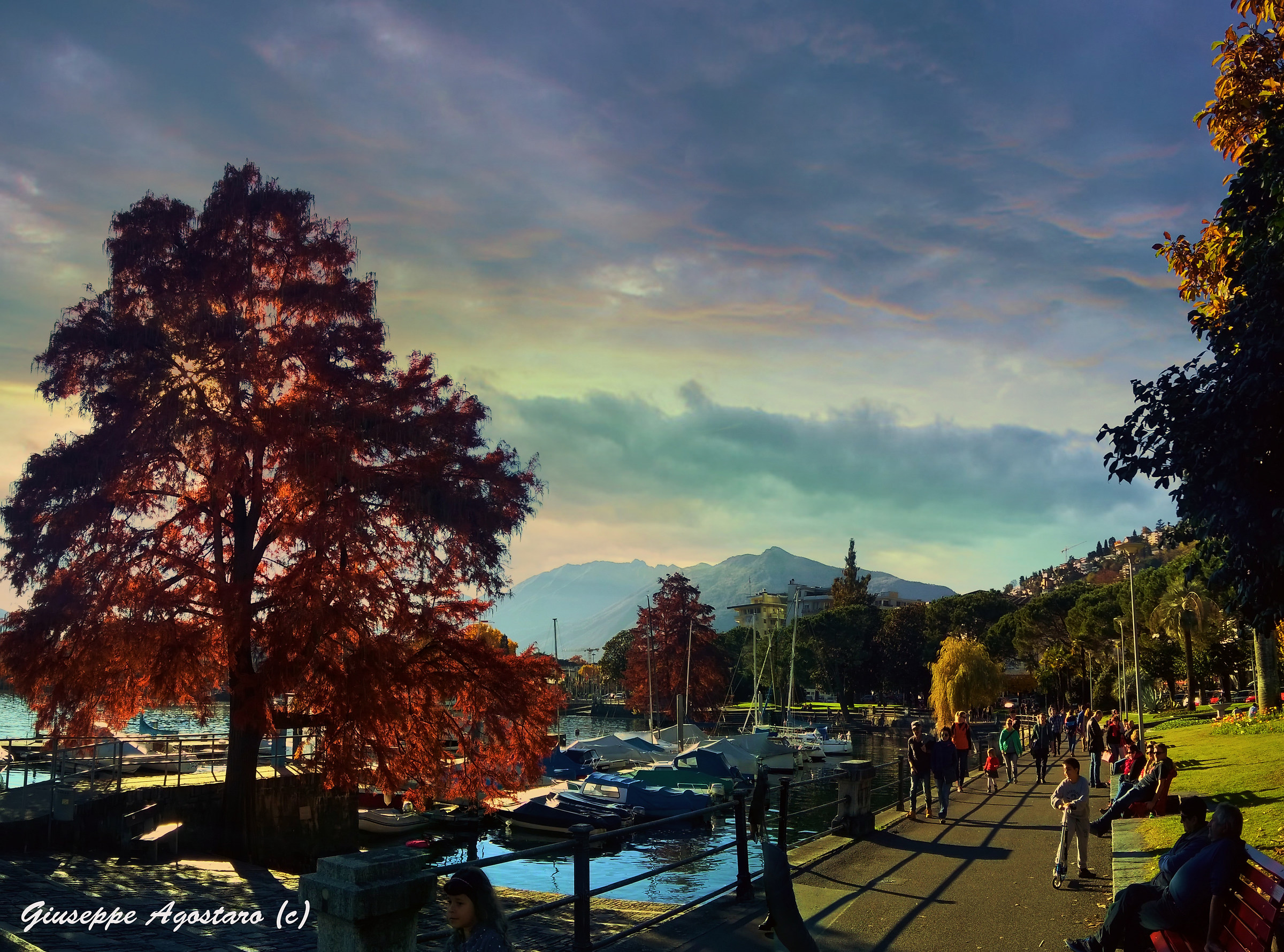 Locarno at sunset
