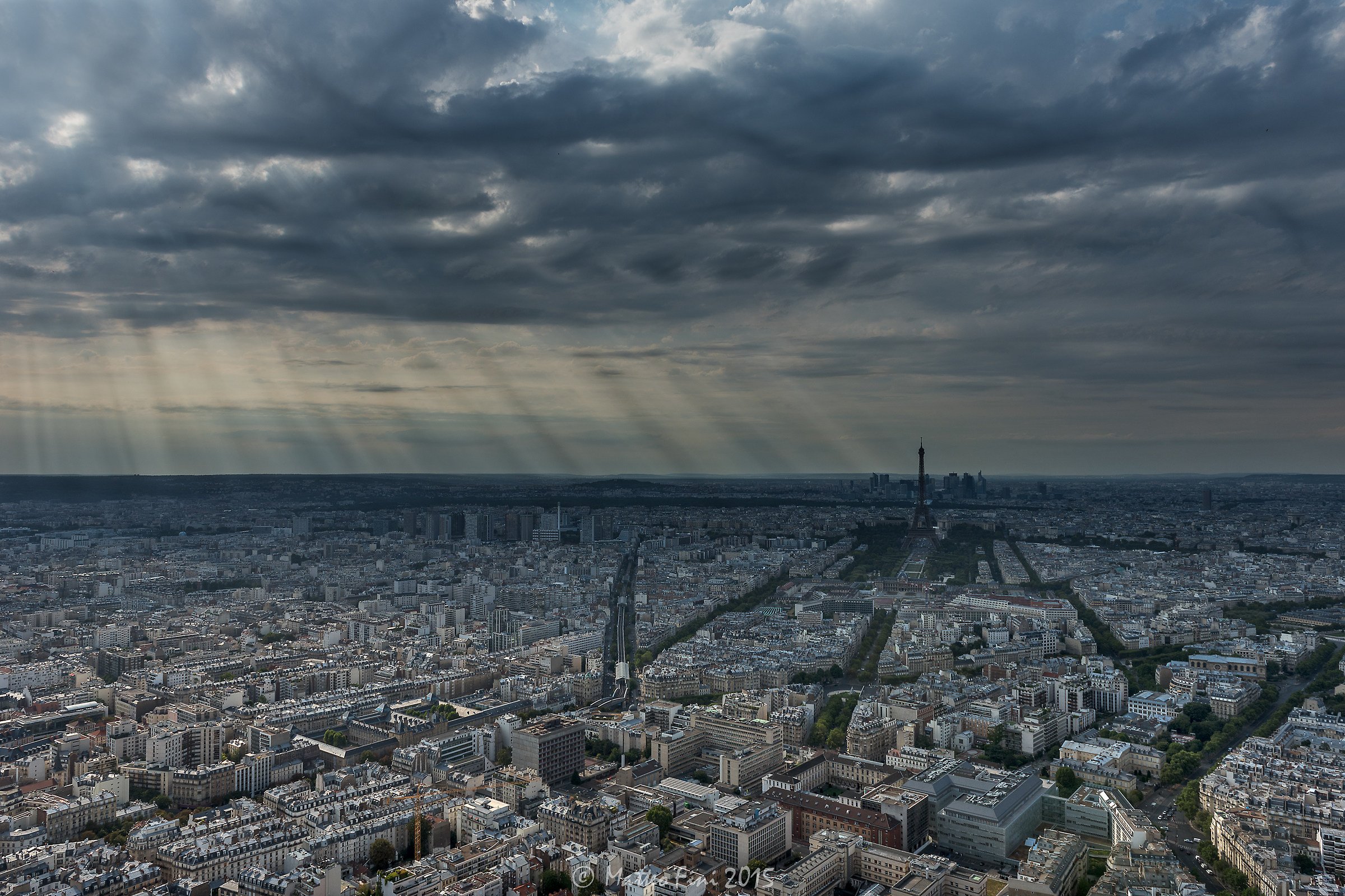 Rain of light over Paris
