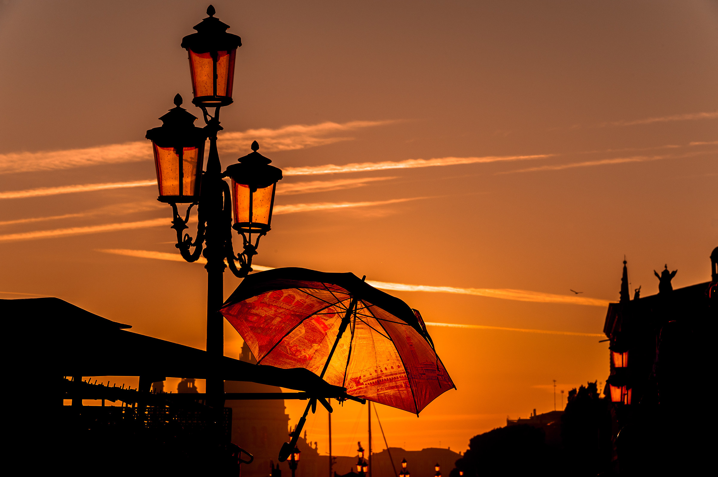 An umbrella in the sun