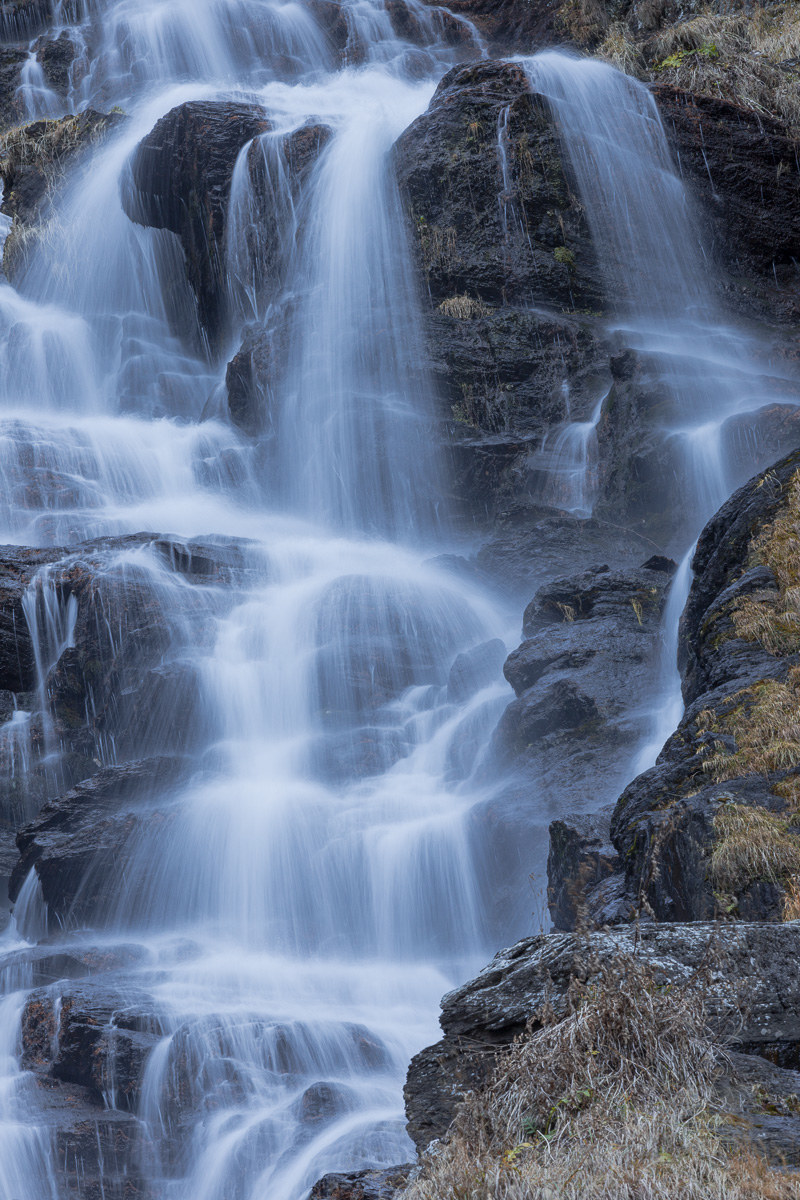 Glimpse of the waterfall of Val Sambuzza ...