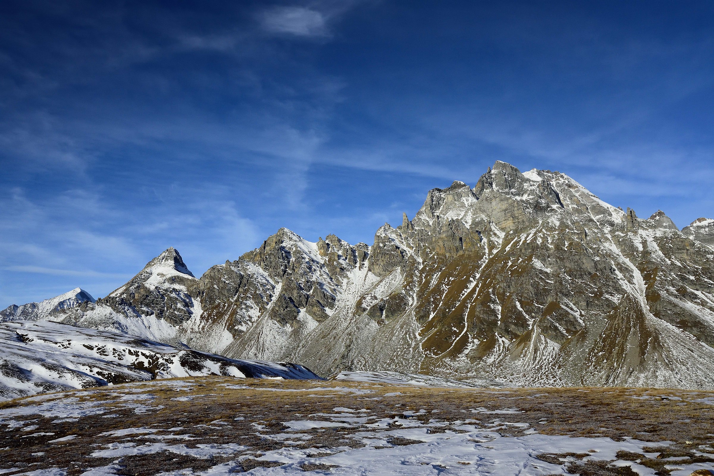 Helsenhorn and Hillehorn or tip Mottiscia from Mount Cazz