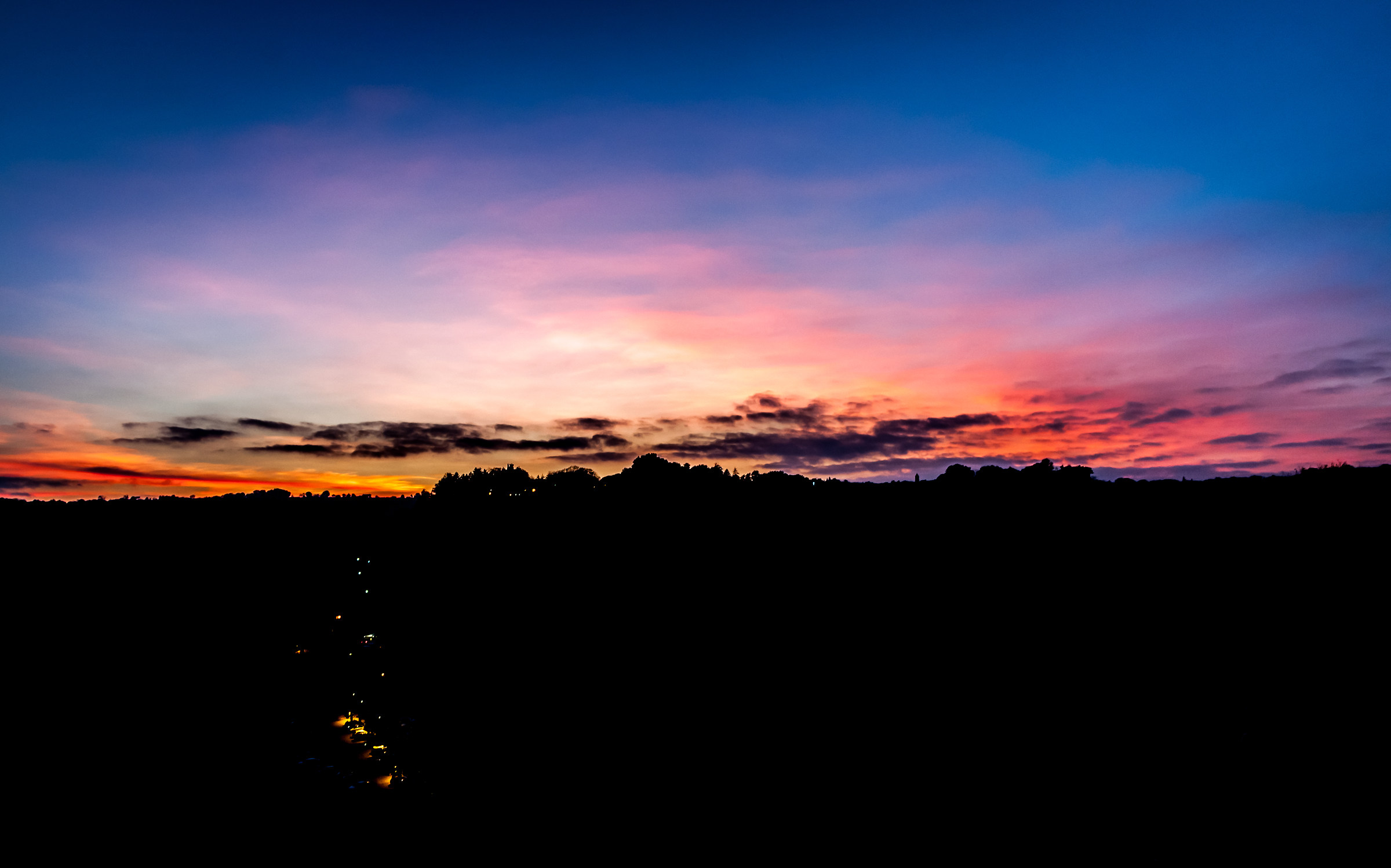 Silhouette di un tramonto