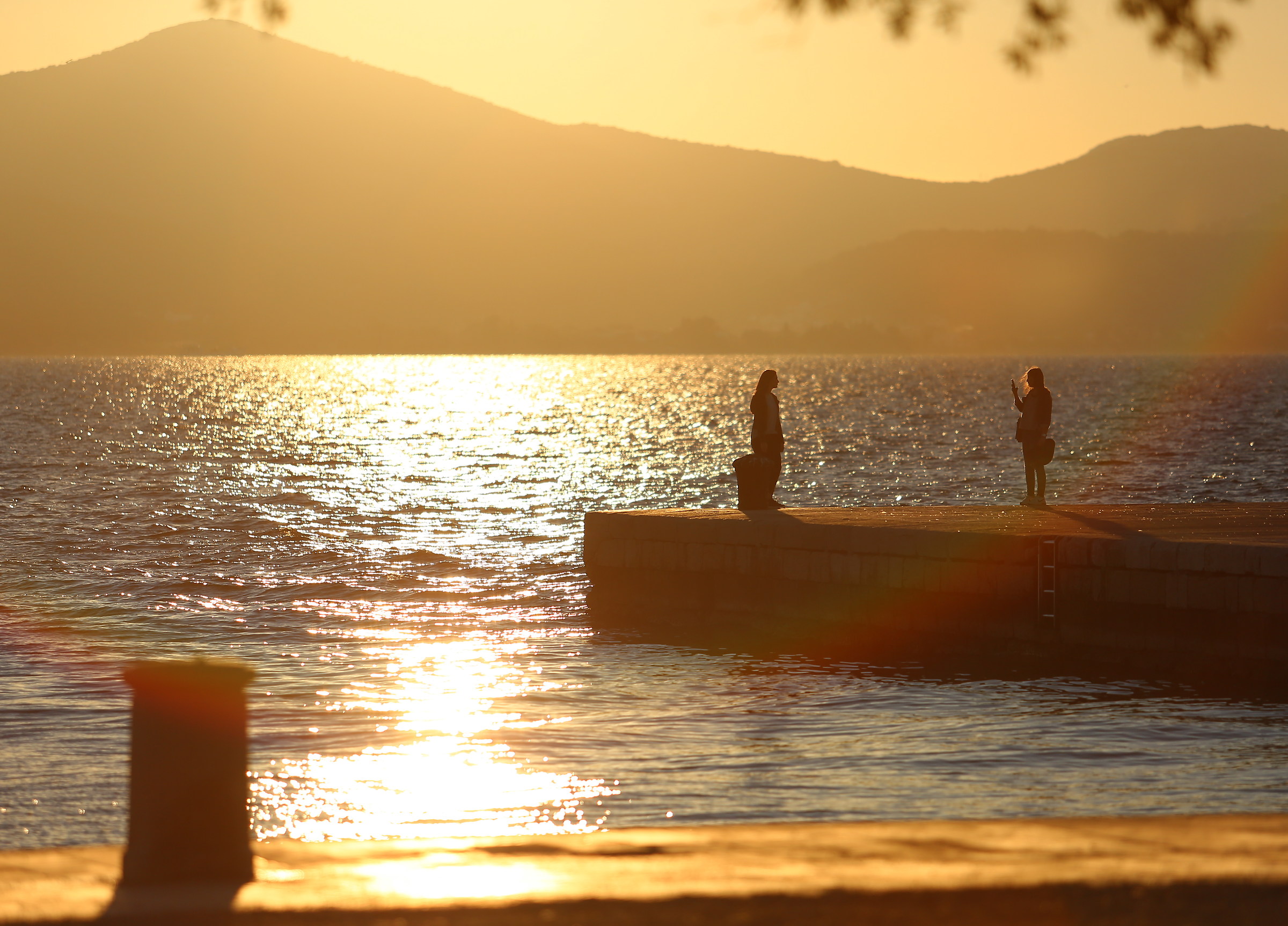 At sunset on the seafront