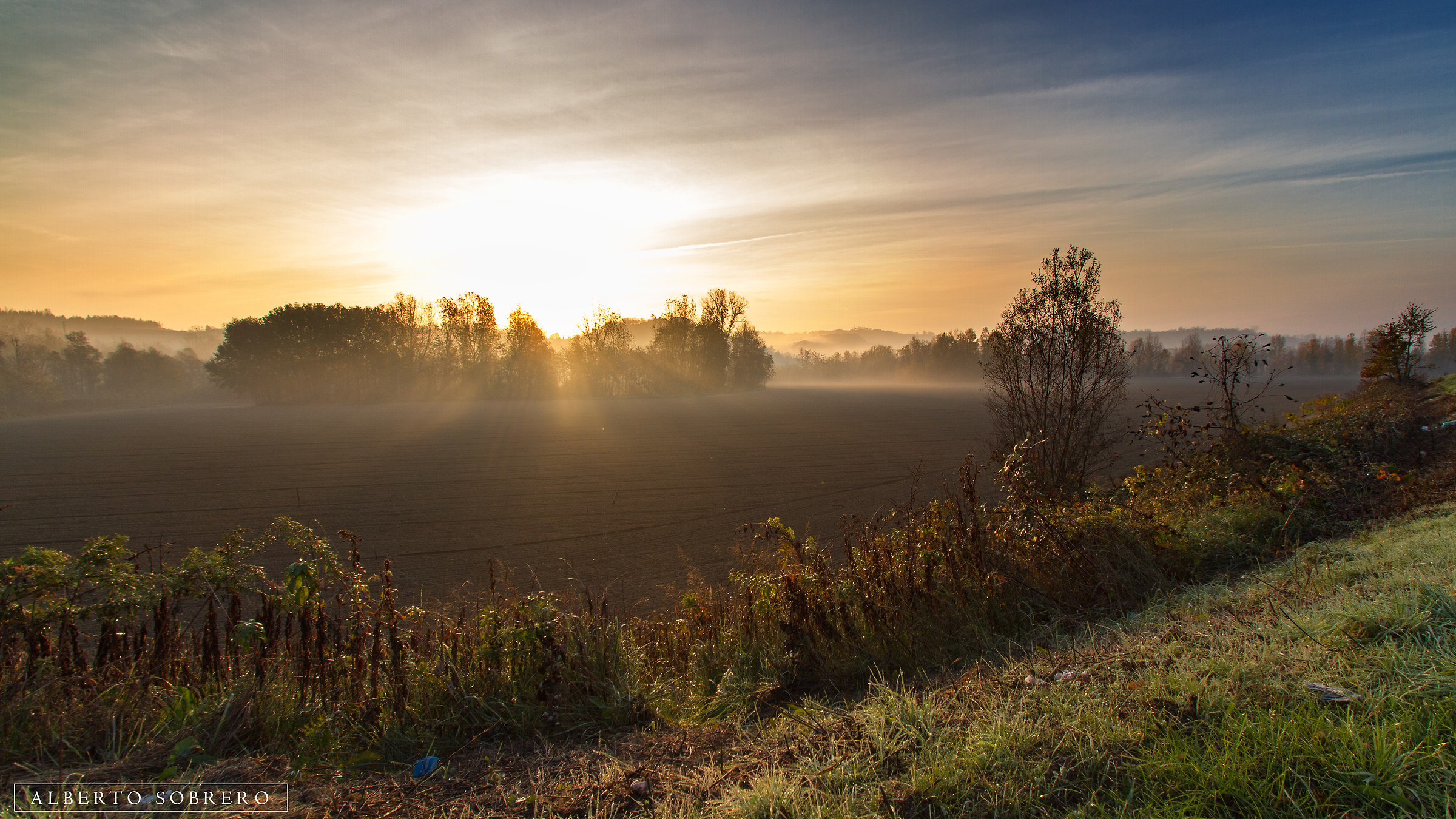 The early morning sun