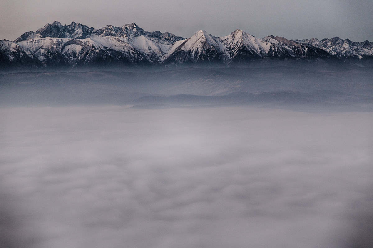 Vista da Pieniny a un Tatra Mountains (Polonia)