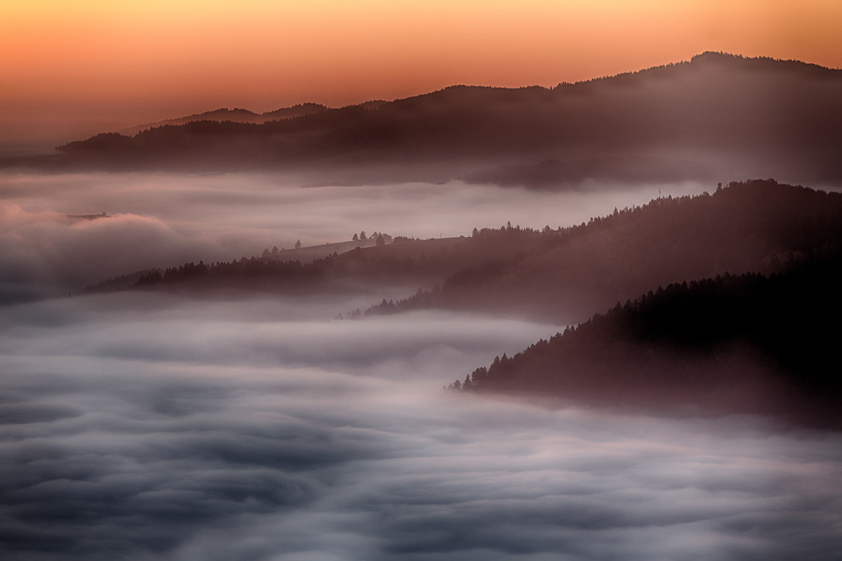 Alba alle montagne di Pieniny (Polonia)