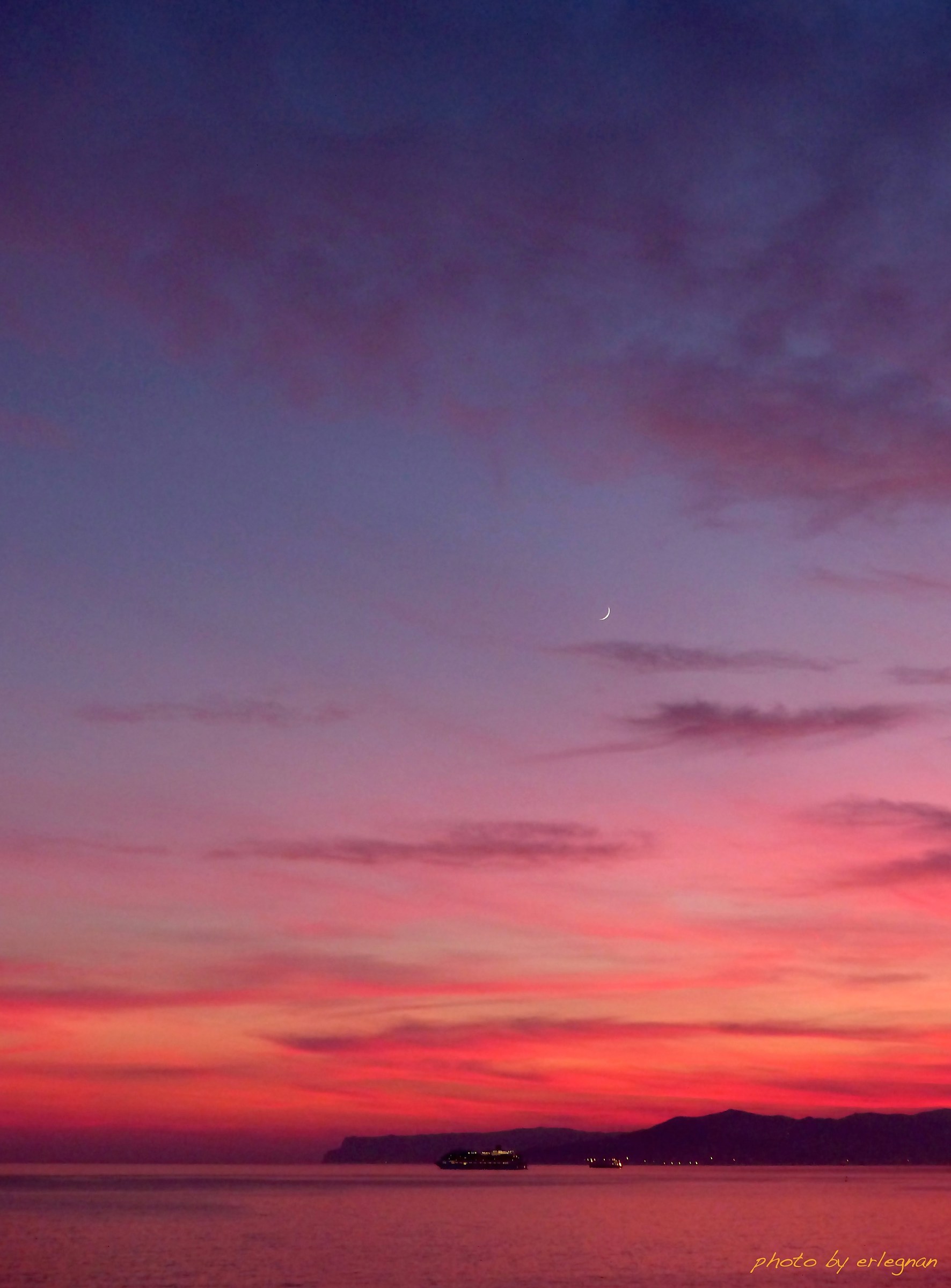 Sunset over the Ligurian