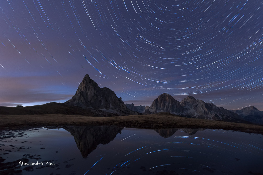 Startrail from Giau