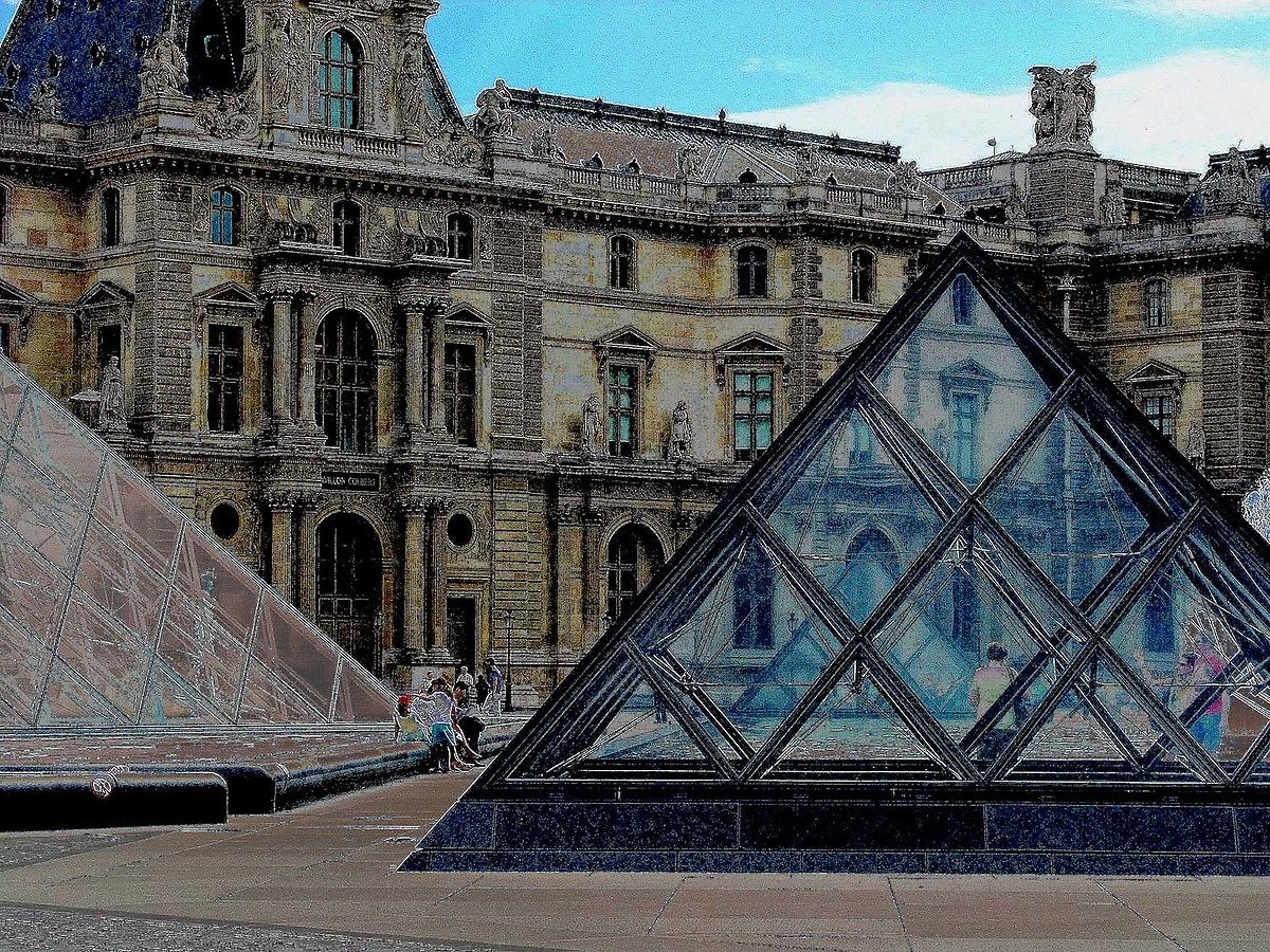 trasparenza in blu    louvre parigi