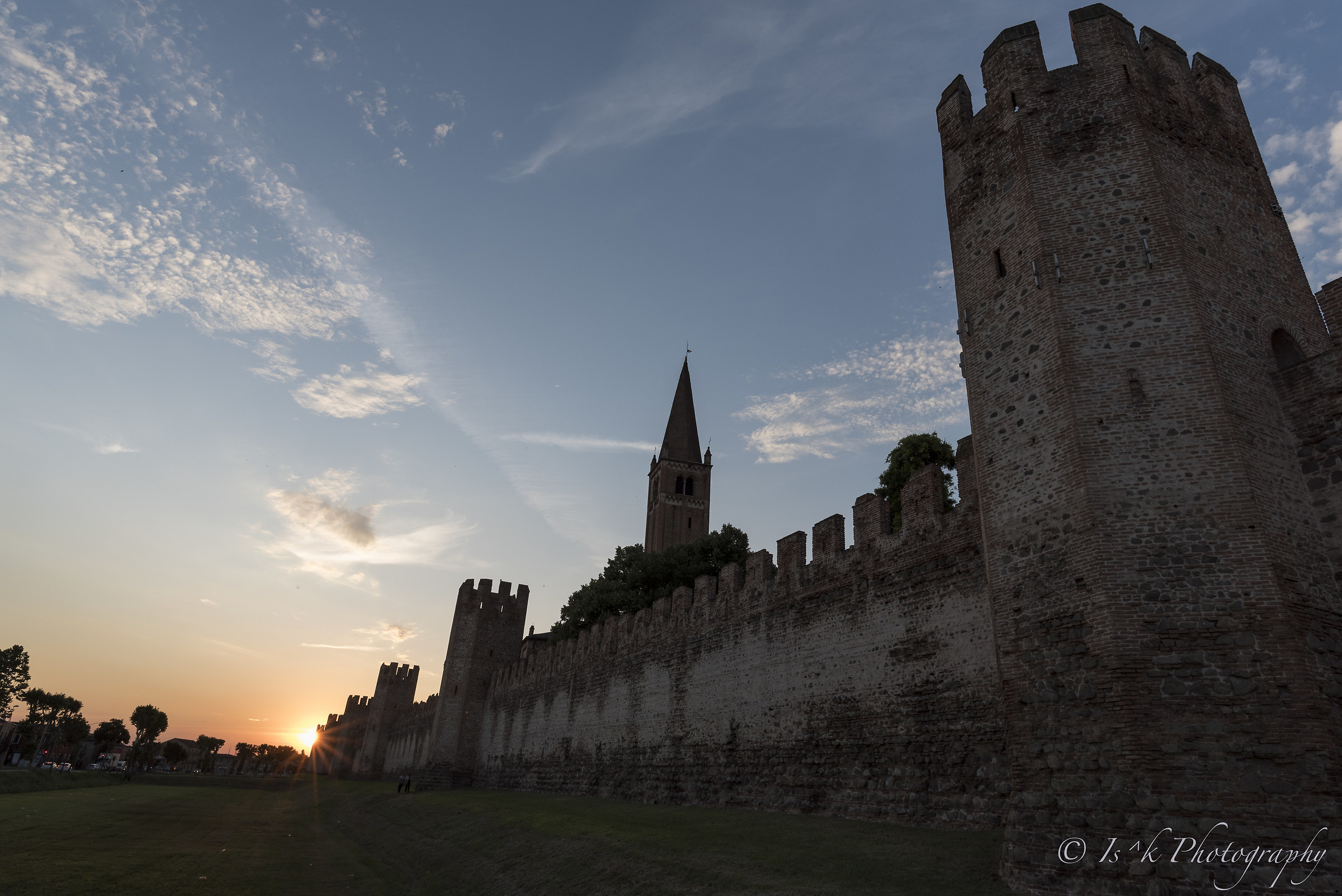 Montagnana at sunset