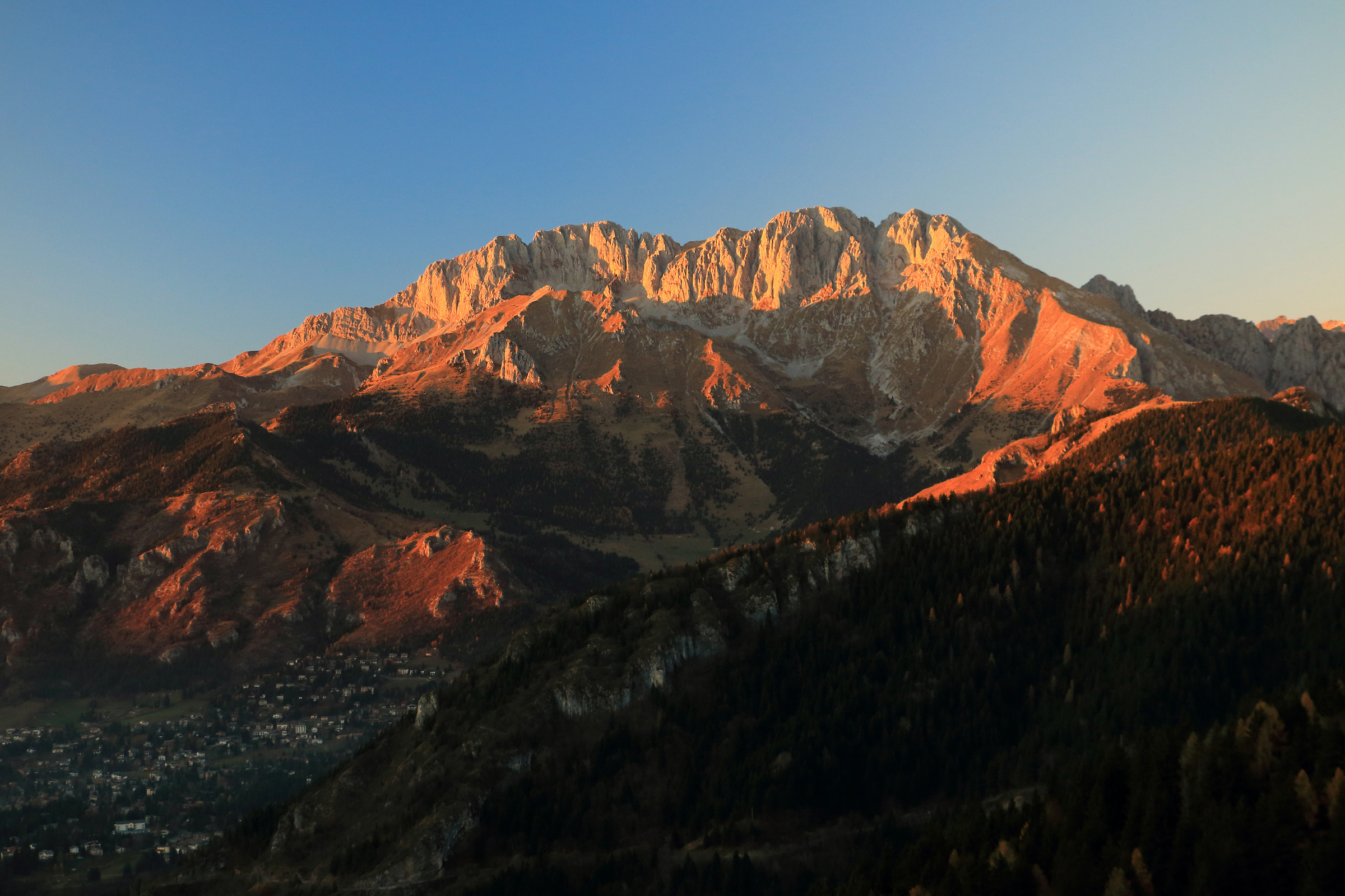 tramonto sulla Presolana