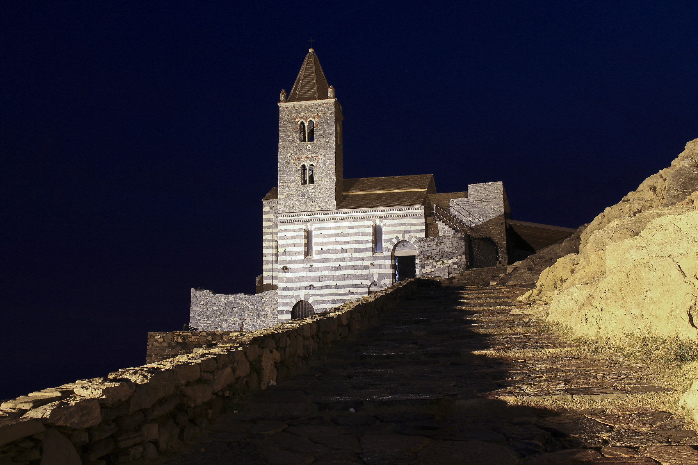 San Pietro in the night