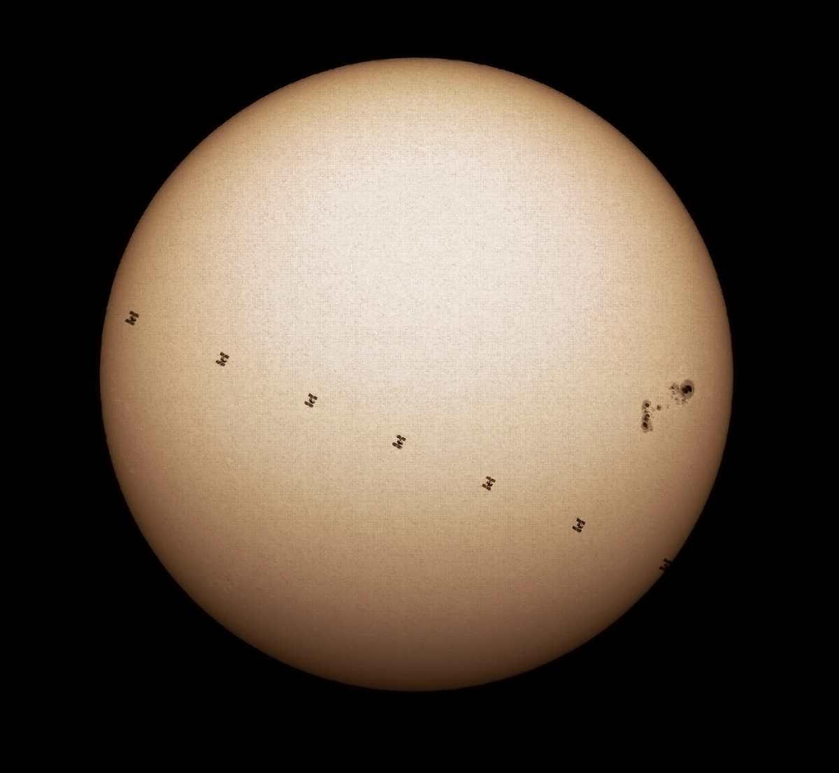 Space Station passage across the Sun