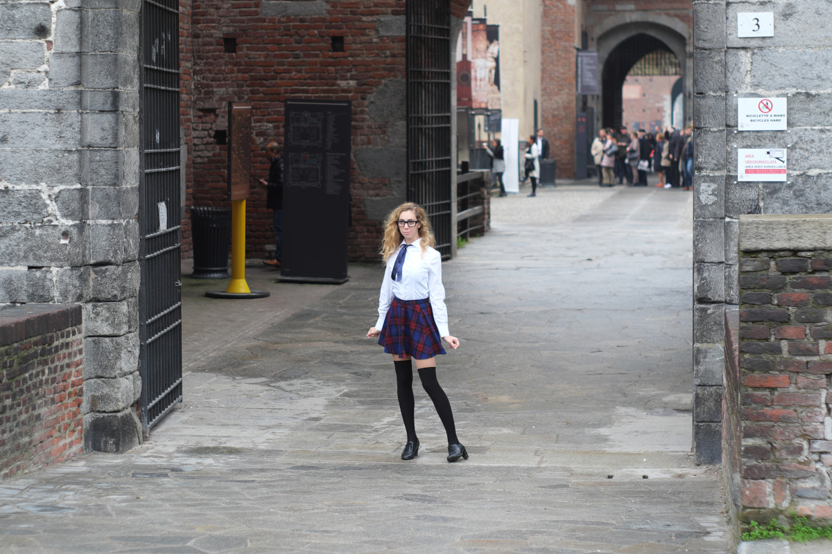 The guardian of the Sforzesco Castle ...