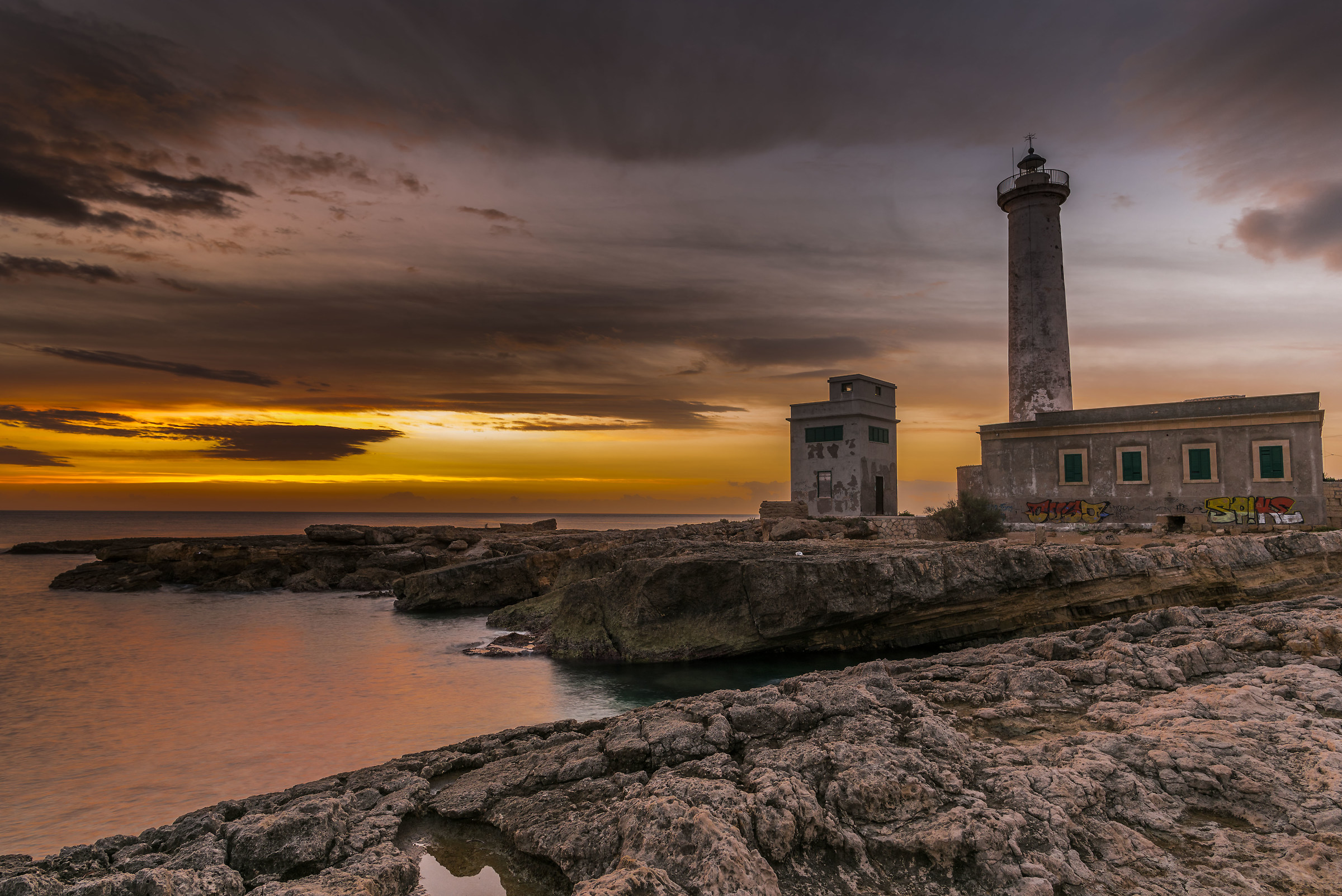 Alba al faro di Santa Croce Augusta -sr-