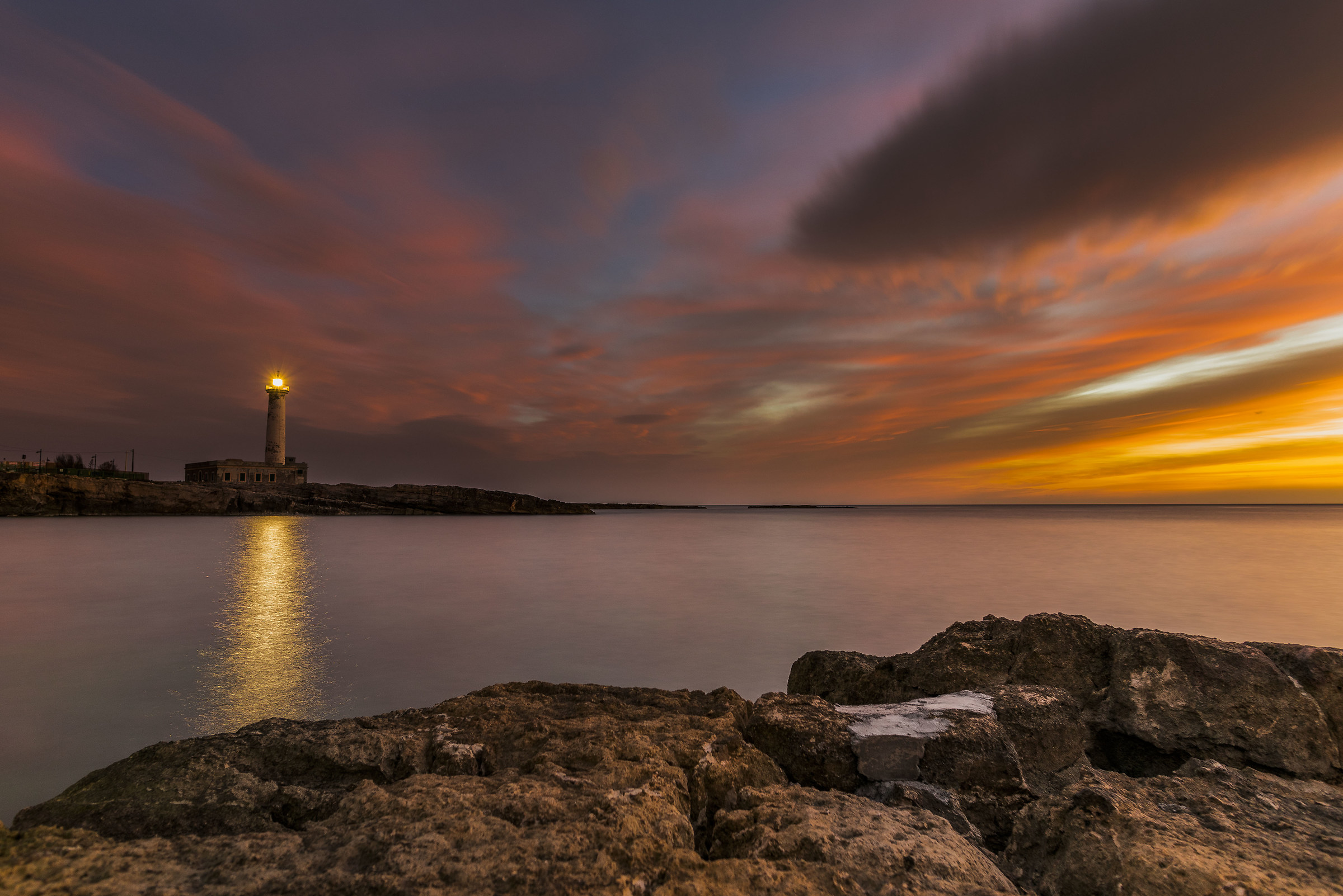 Alba al faro di Santa Croce Augusta -sr-
