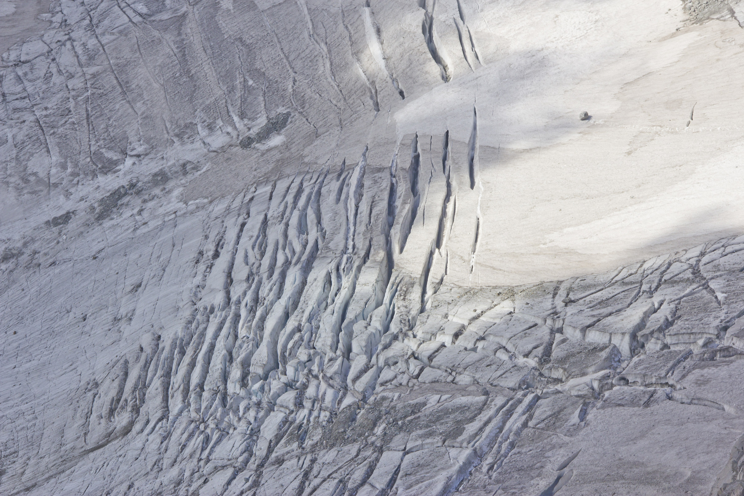 monte bianco, disfacimento dei ghiacciai