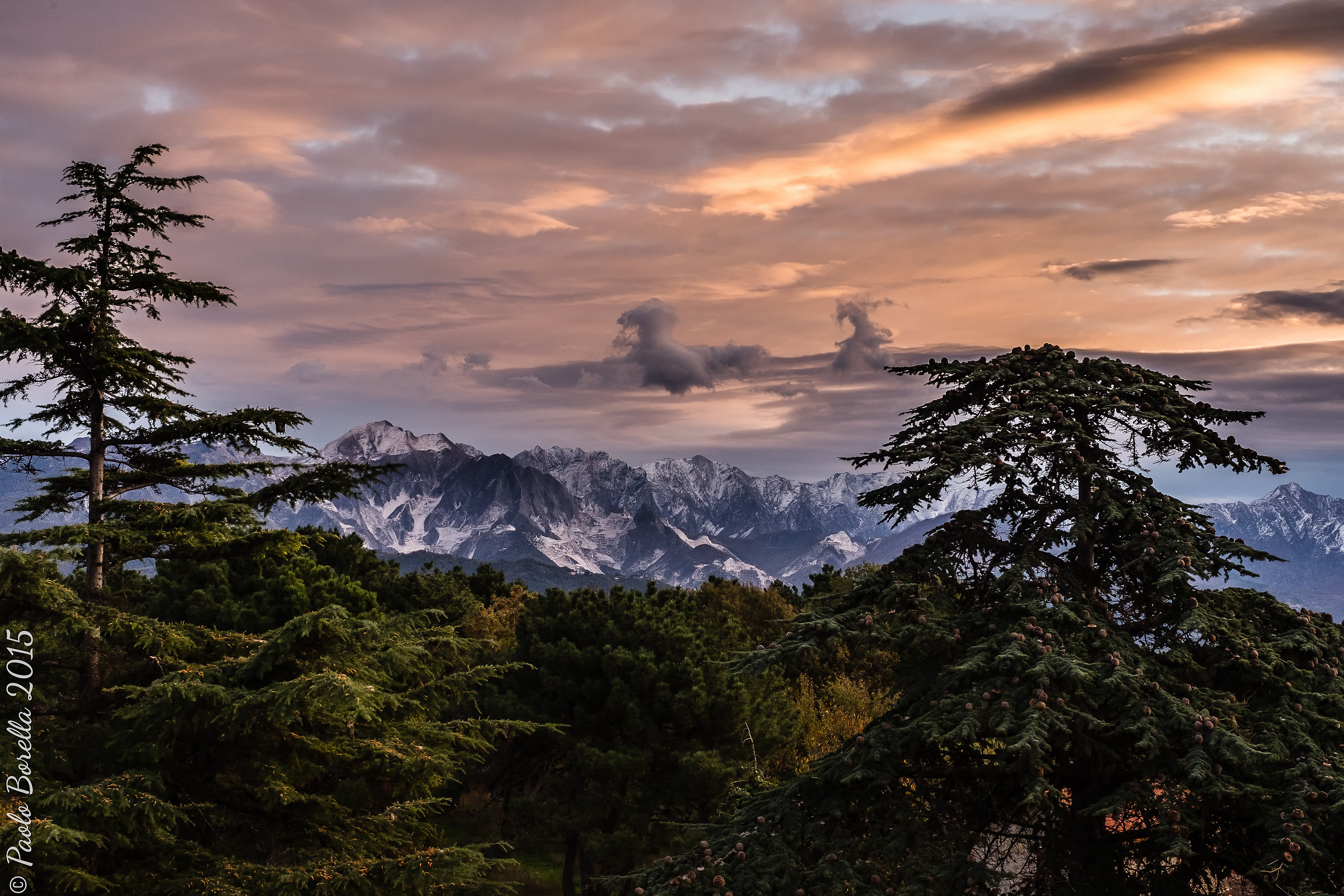 Apuan Alps from Montemarcello