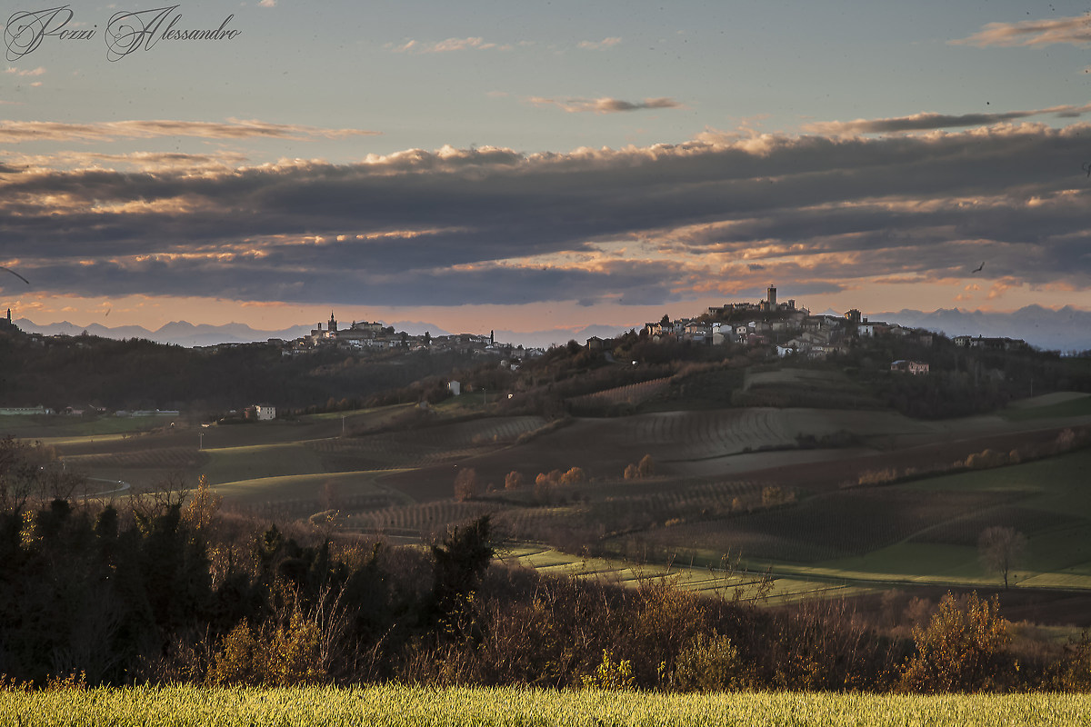 Conzano e Camagna viste da Lù Monferrato
