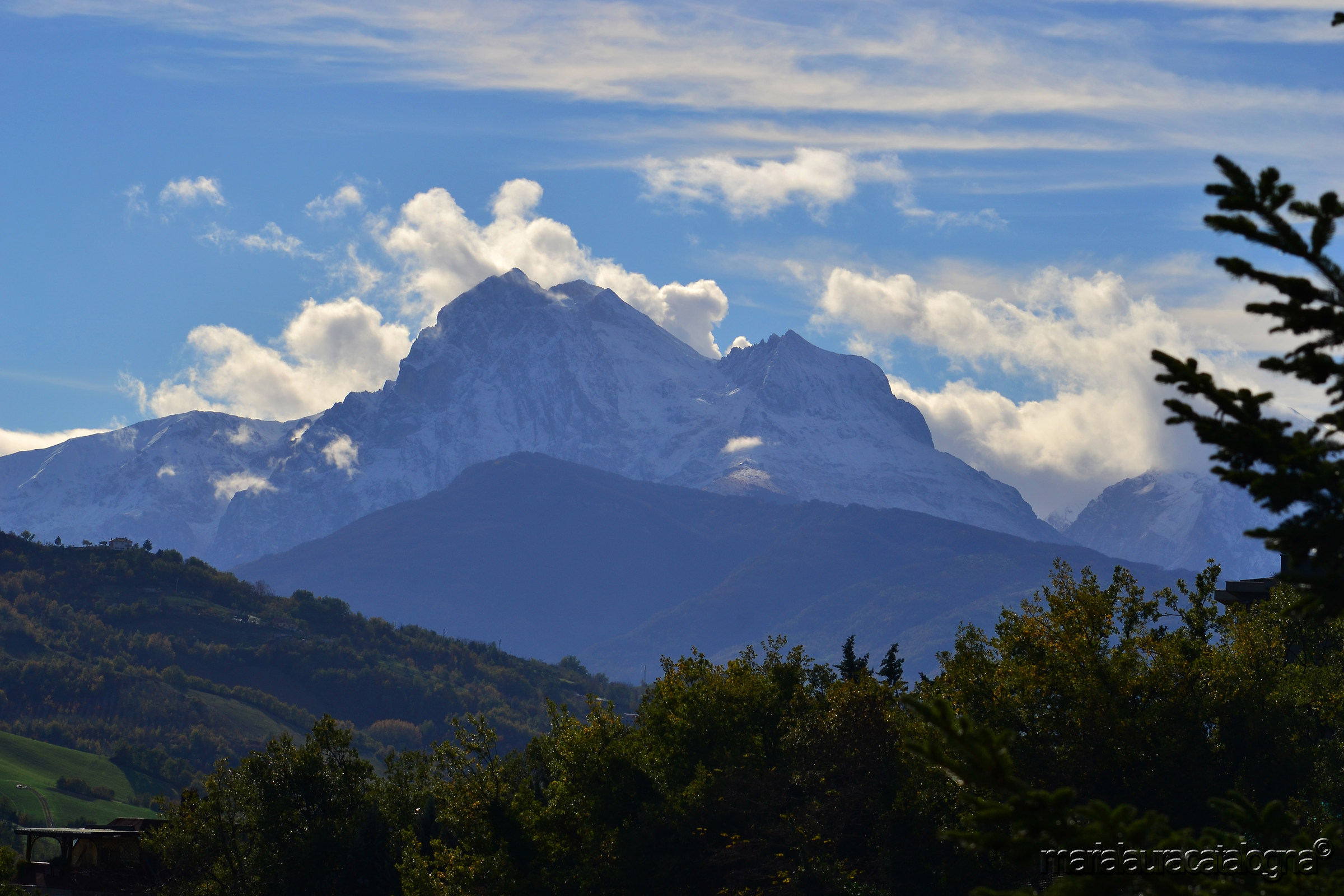 First snow on the Gran Sasso