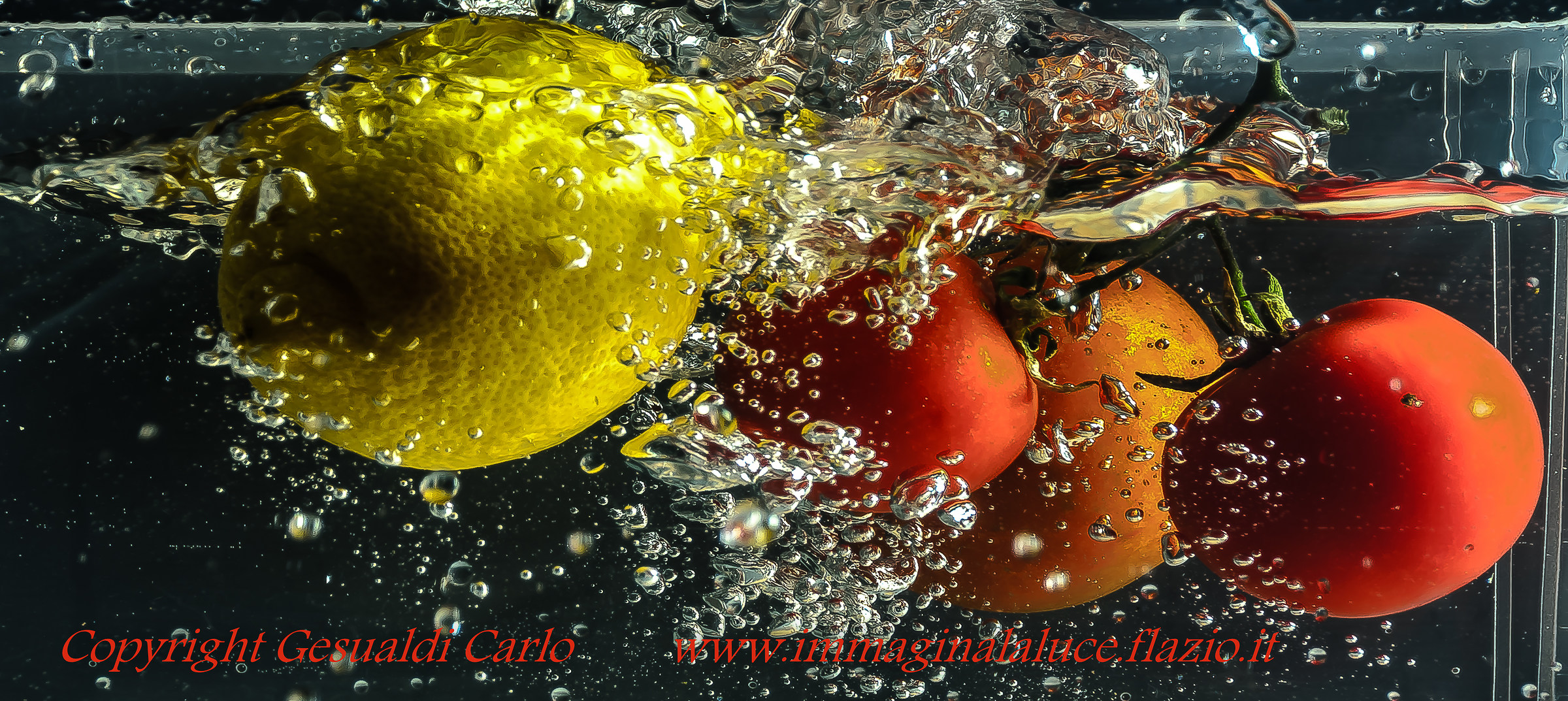 Splash photography frutta
