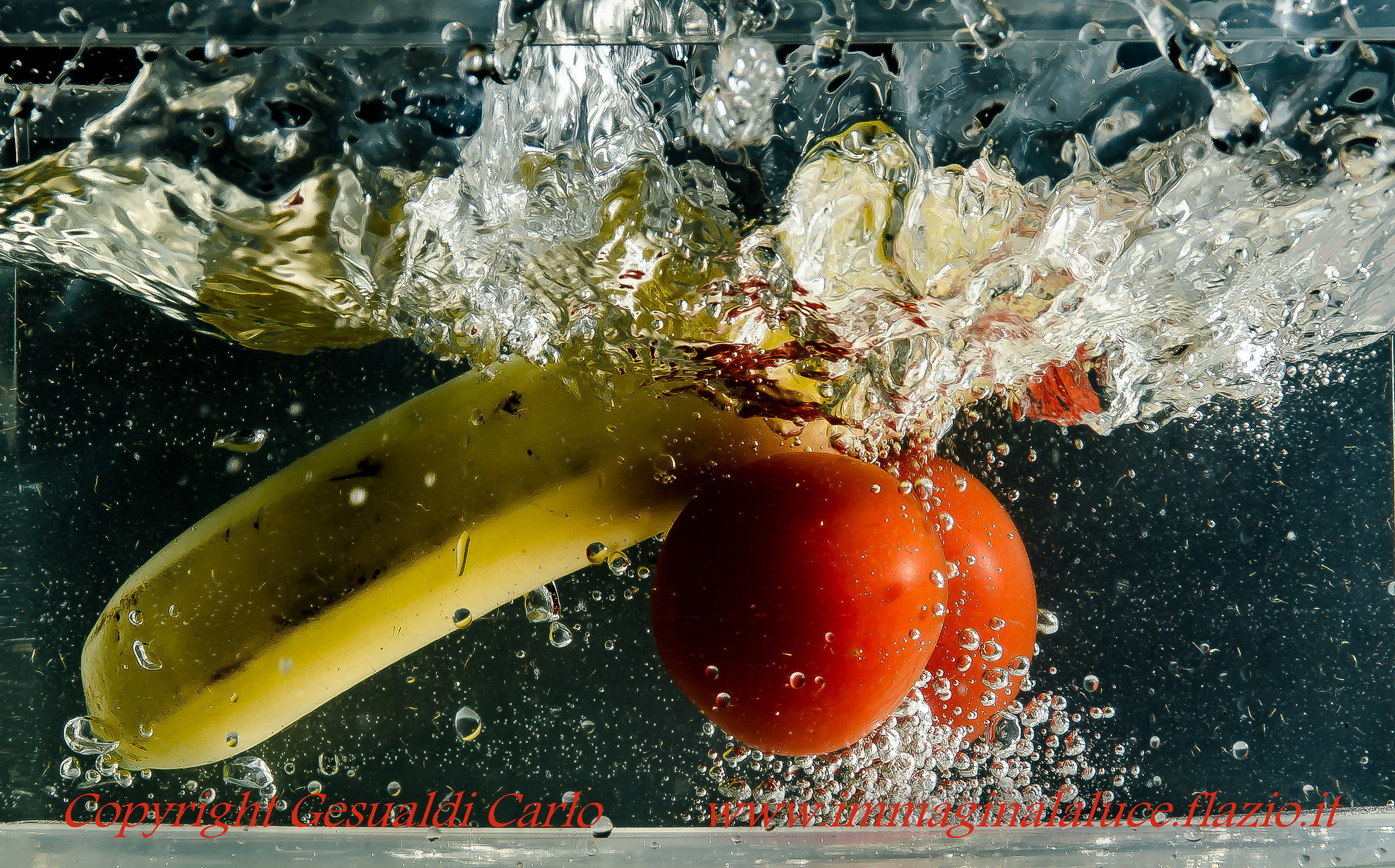 Splash photography frutta