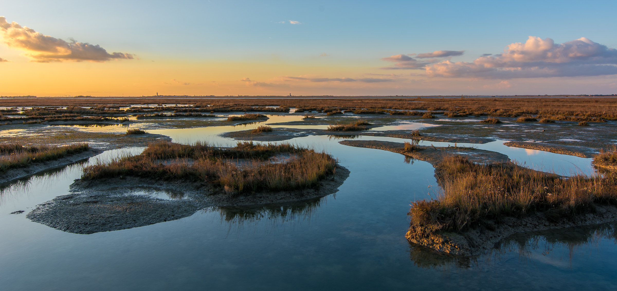 Sunset in the lagoon