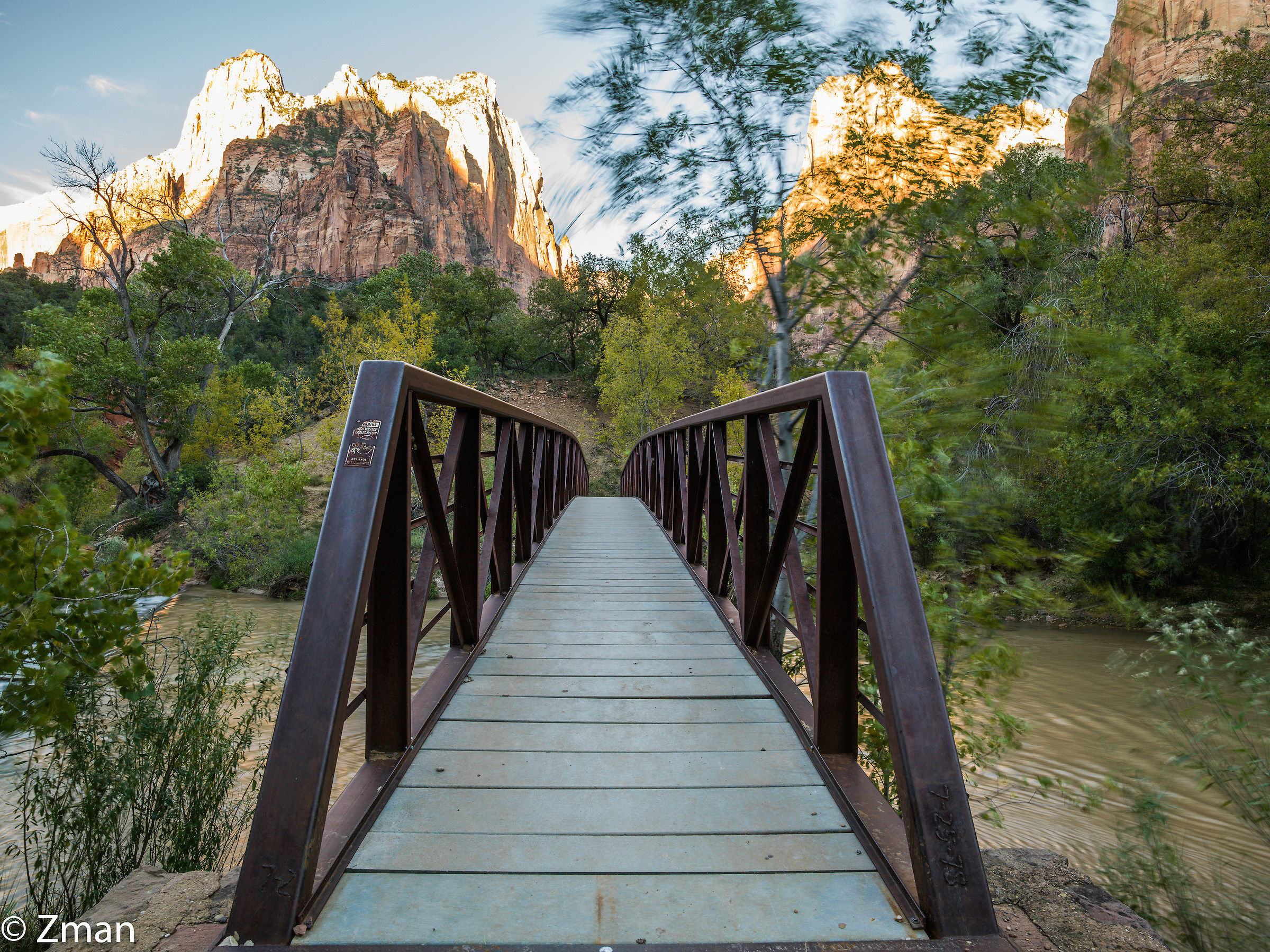 Pedestrian Bridge in Zion National Park