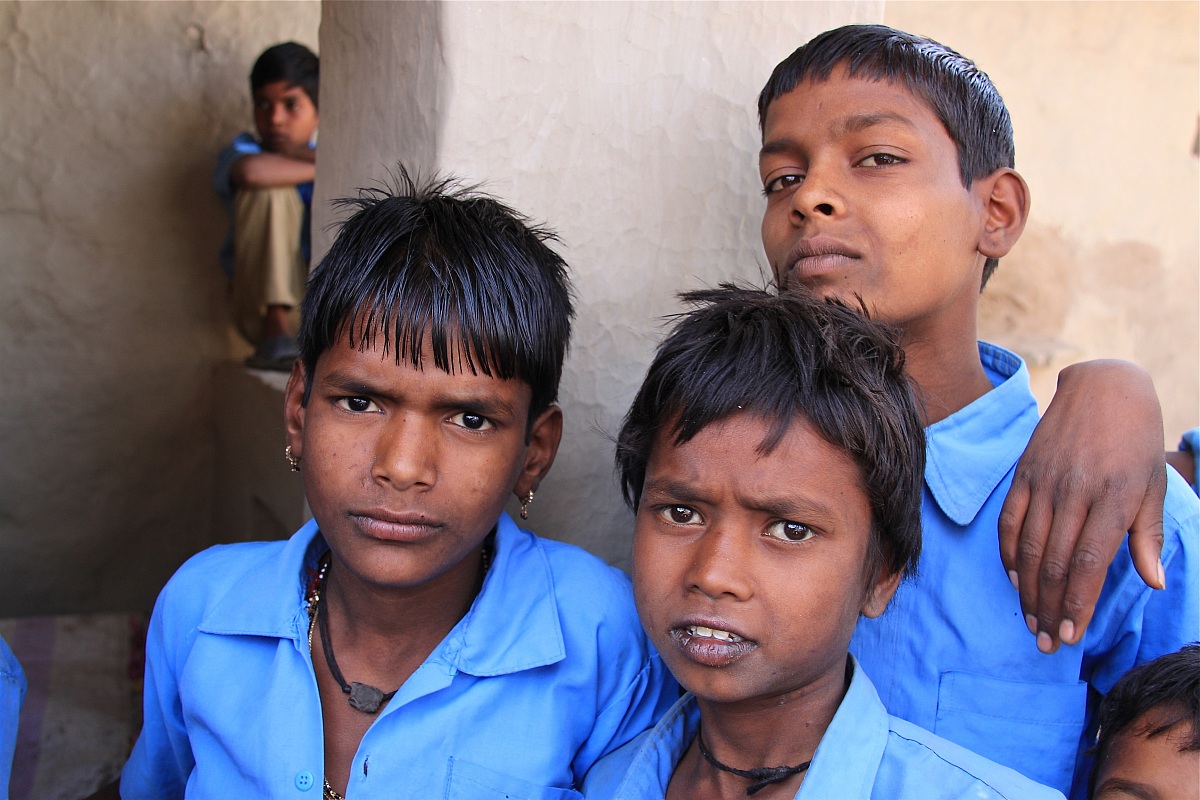 Bambini a scuola in India