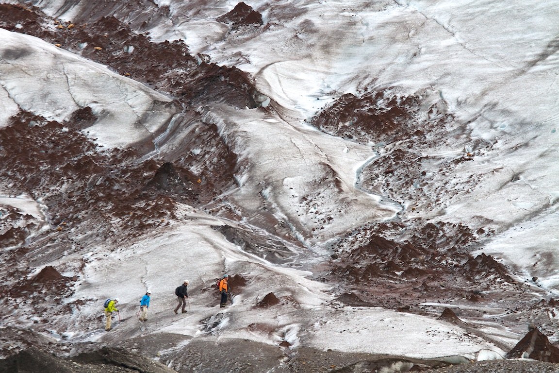 passeggiata sul ghiacciaio