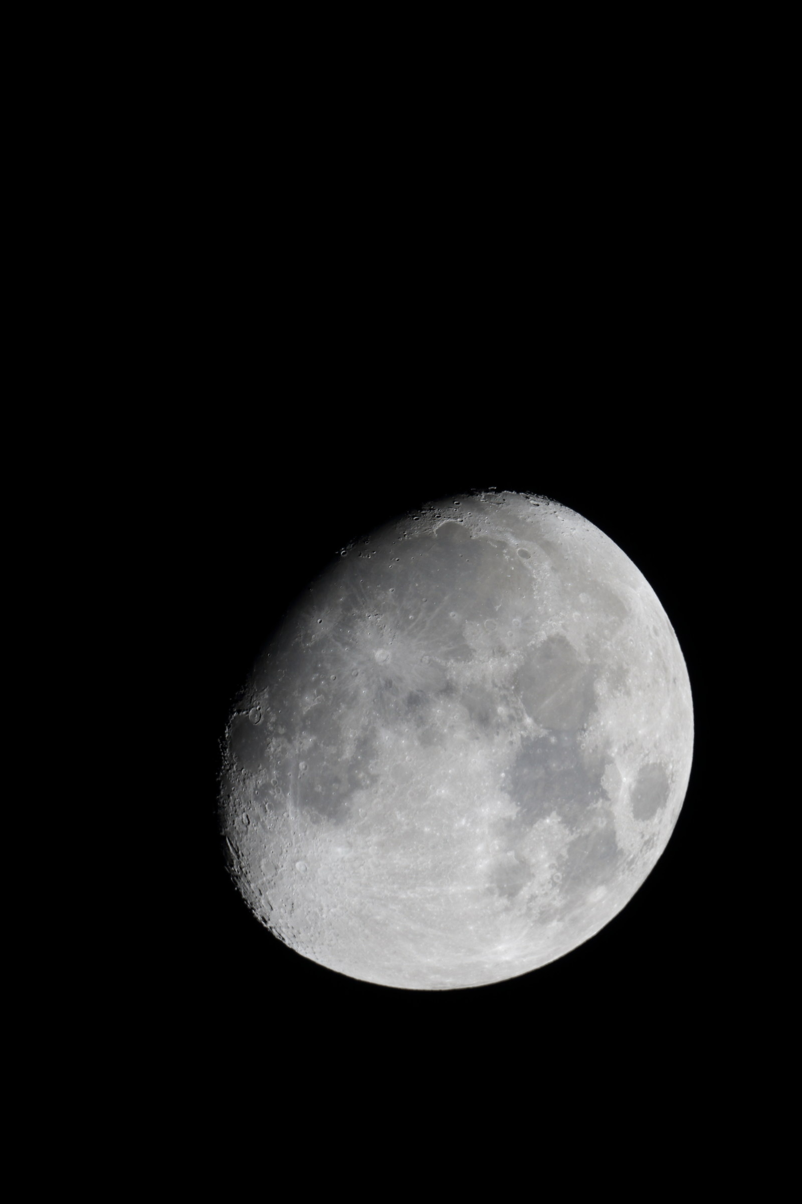 Before the moon with the new telescope