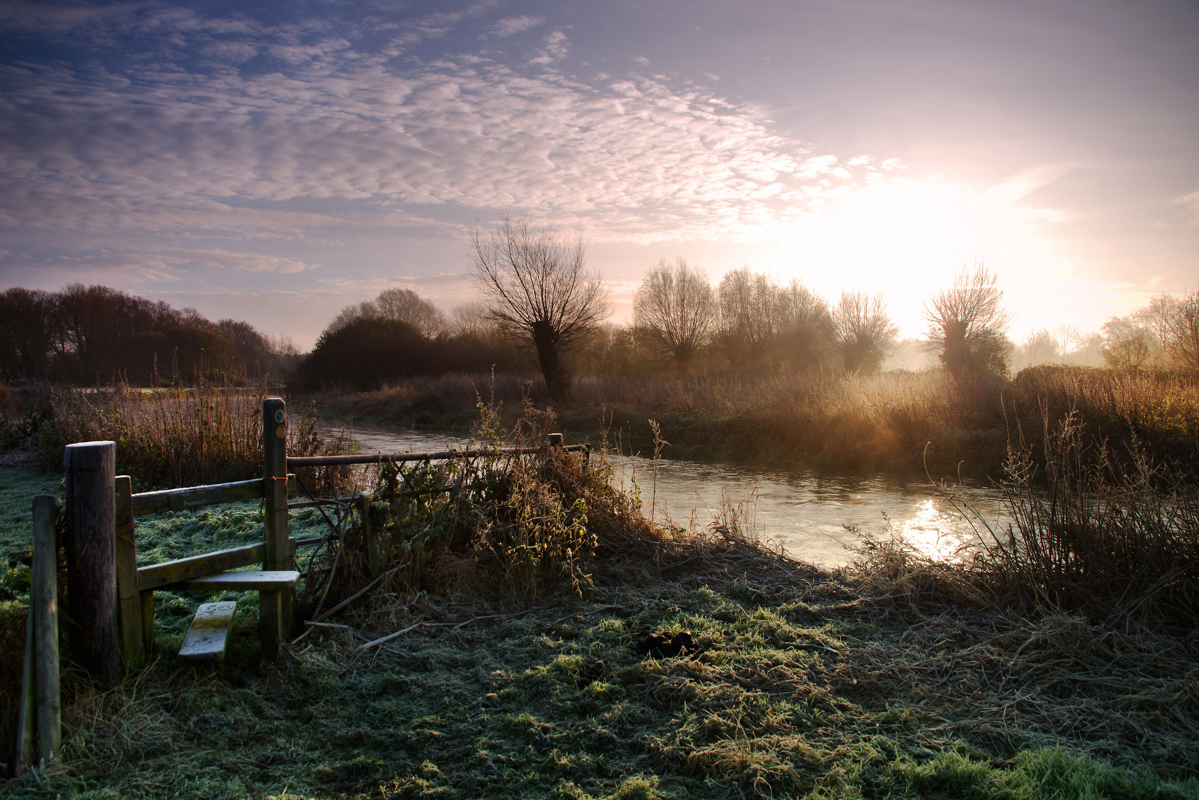Frosty Footpath alongside the Avon...