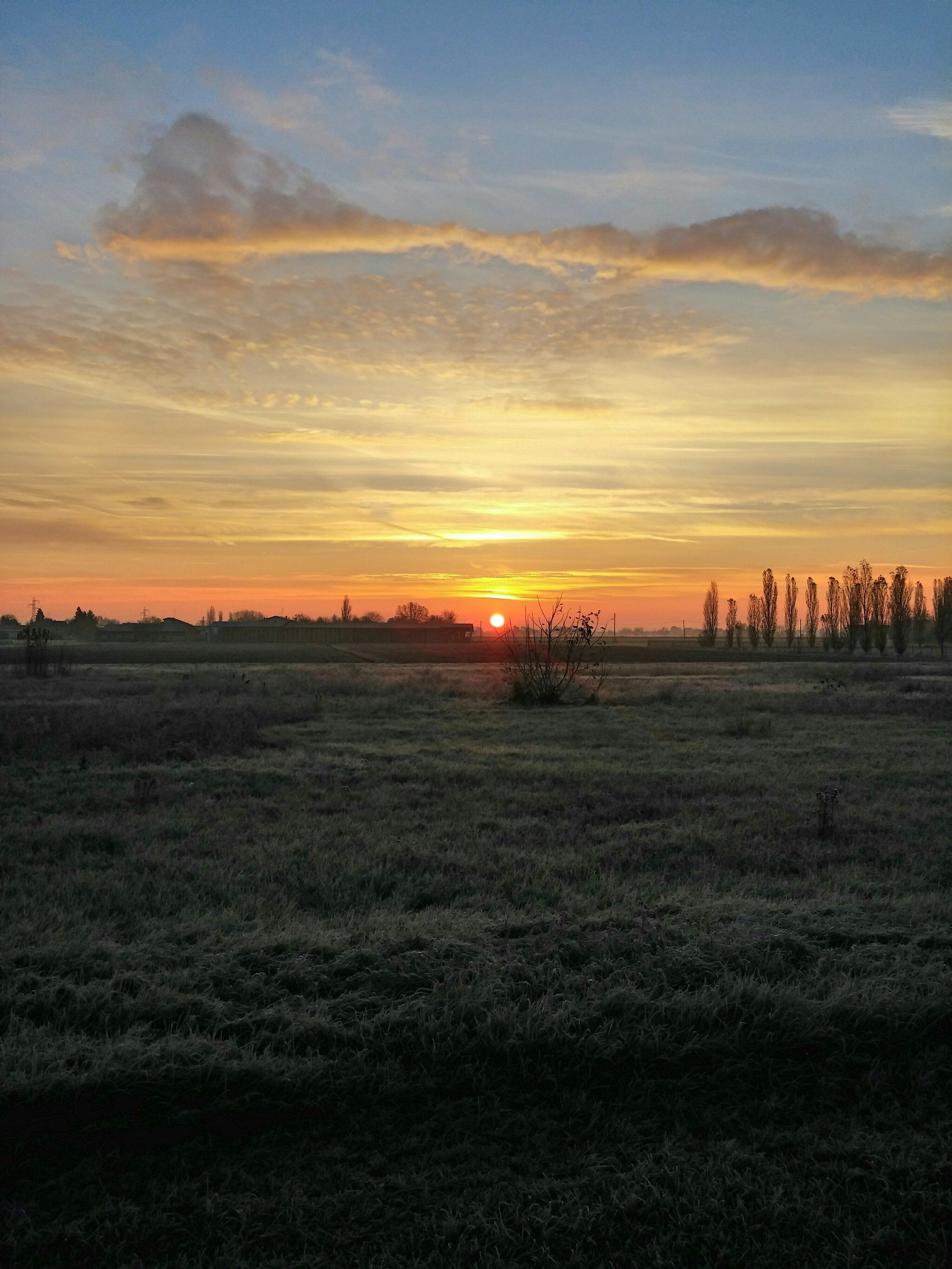 Sunrise on the campaign Cavriaghese