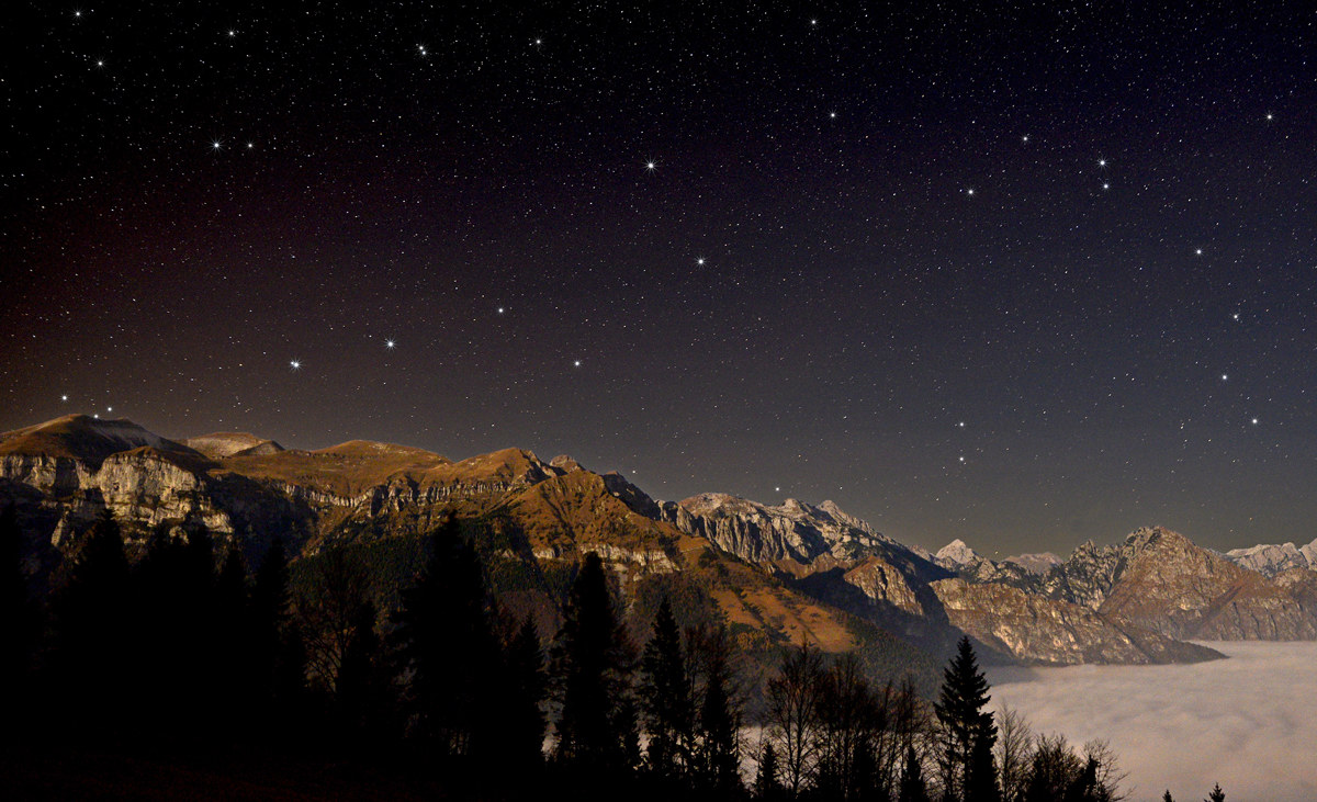 Ursa rises from Feltre Peaks