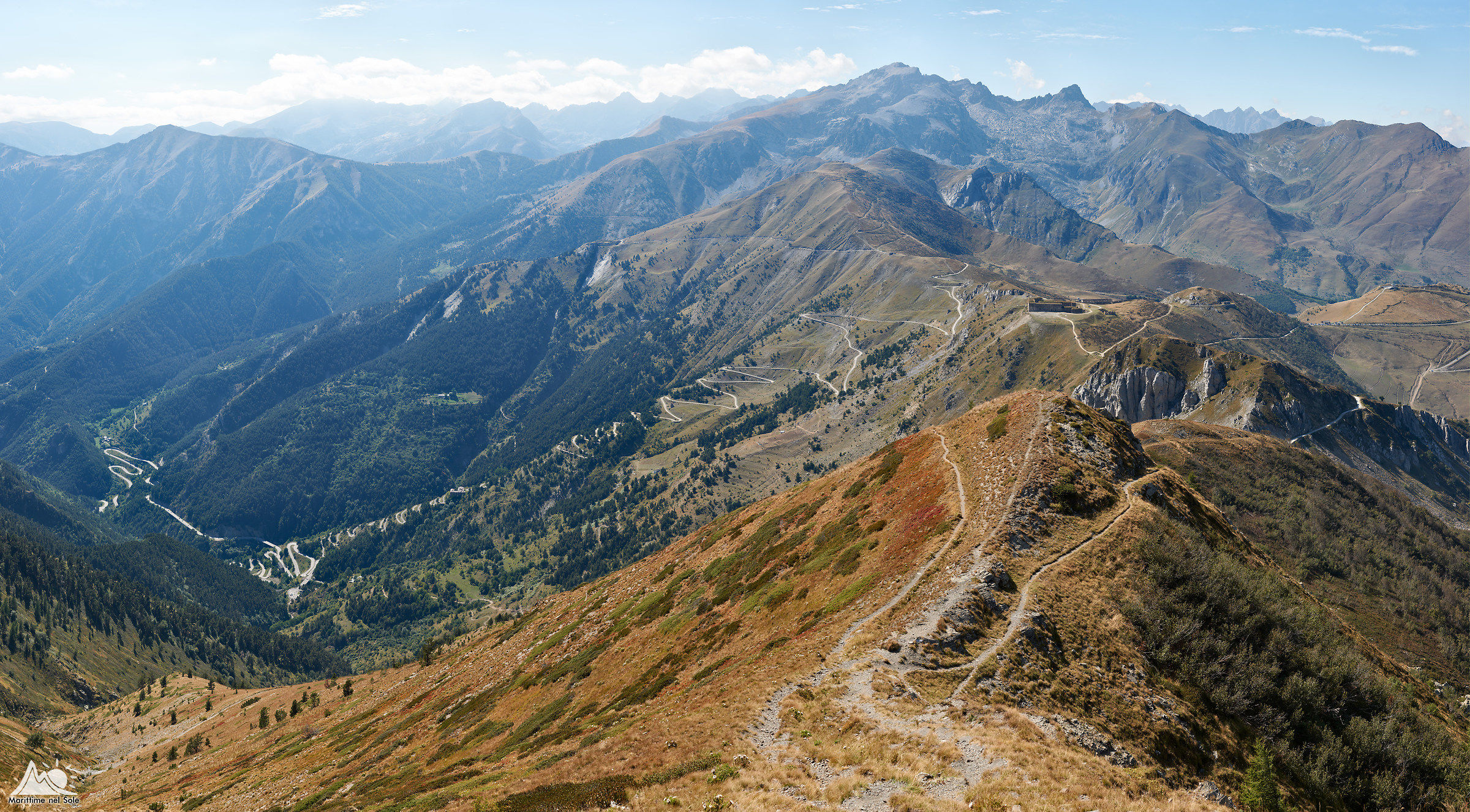 Colle di Tenda dalle pendici del Becco Rosso