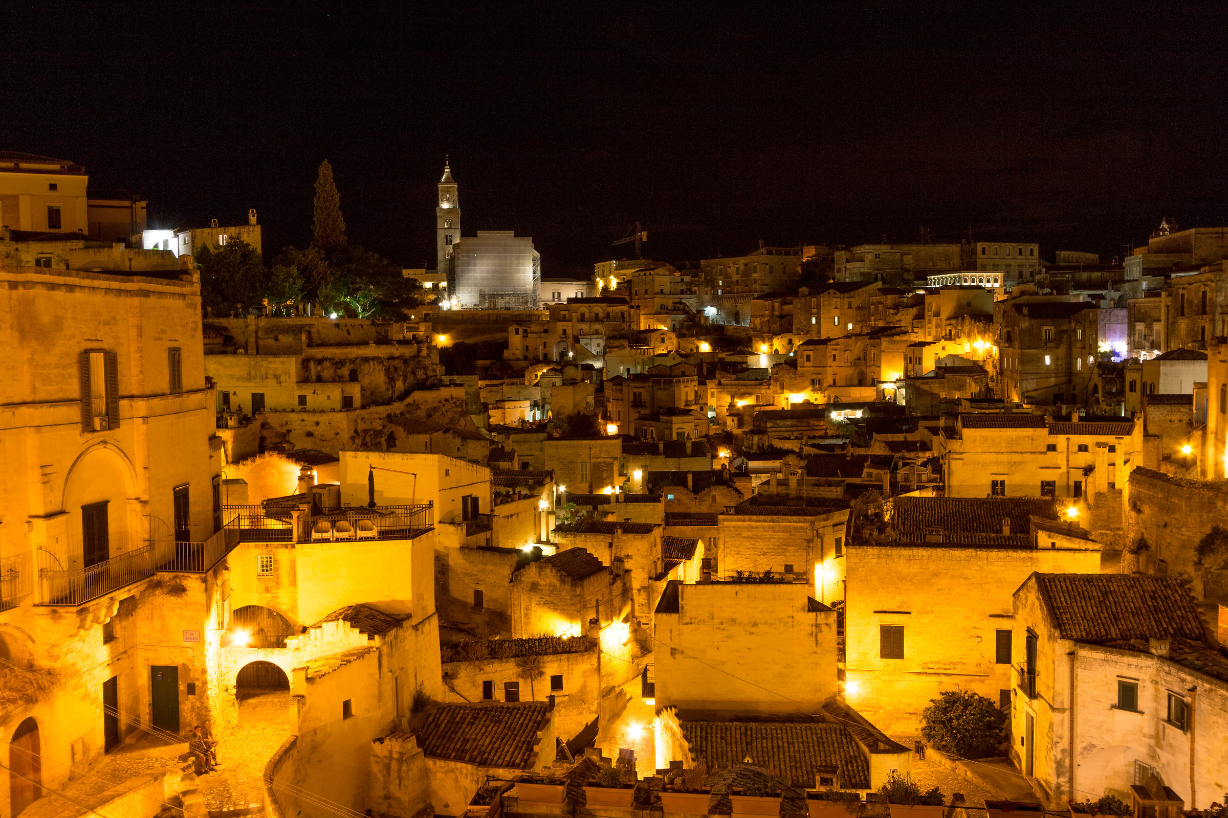 a terrace of Matera