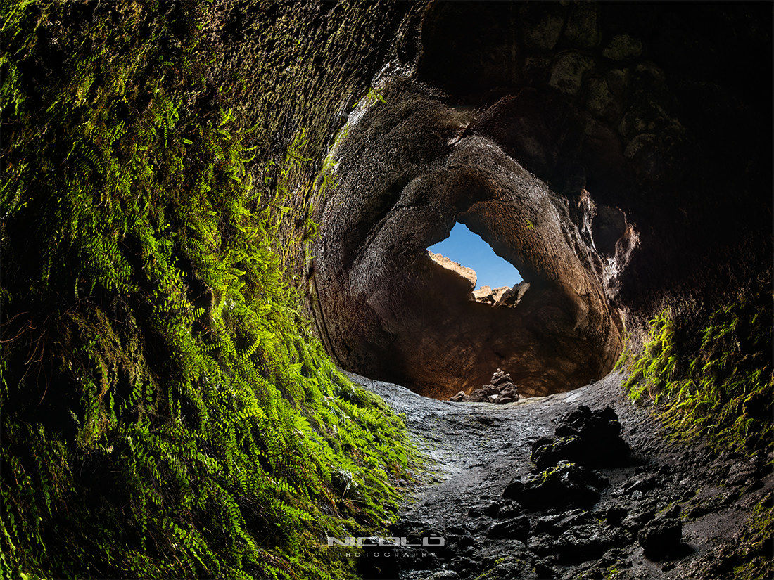 Inside the cave of lava flow