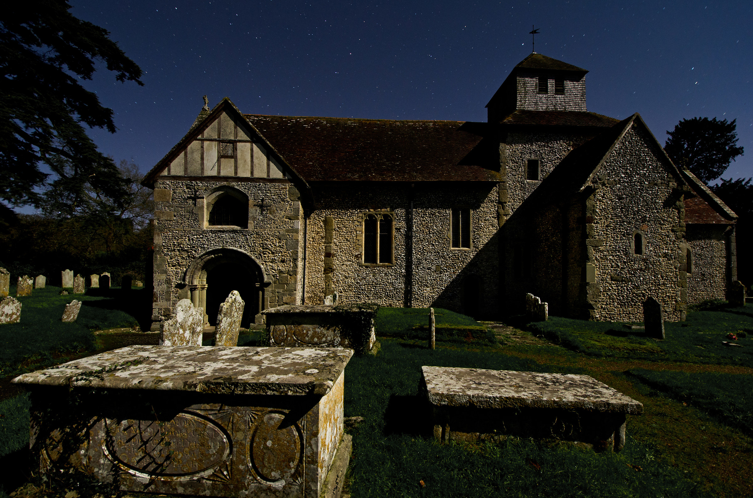 Saxon Church in the Full Moonlight!