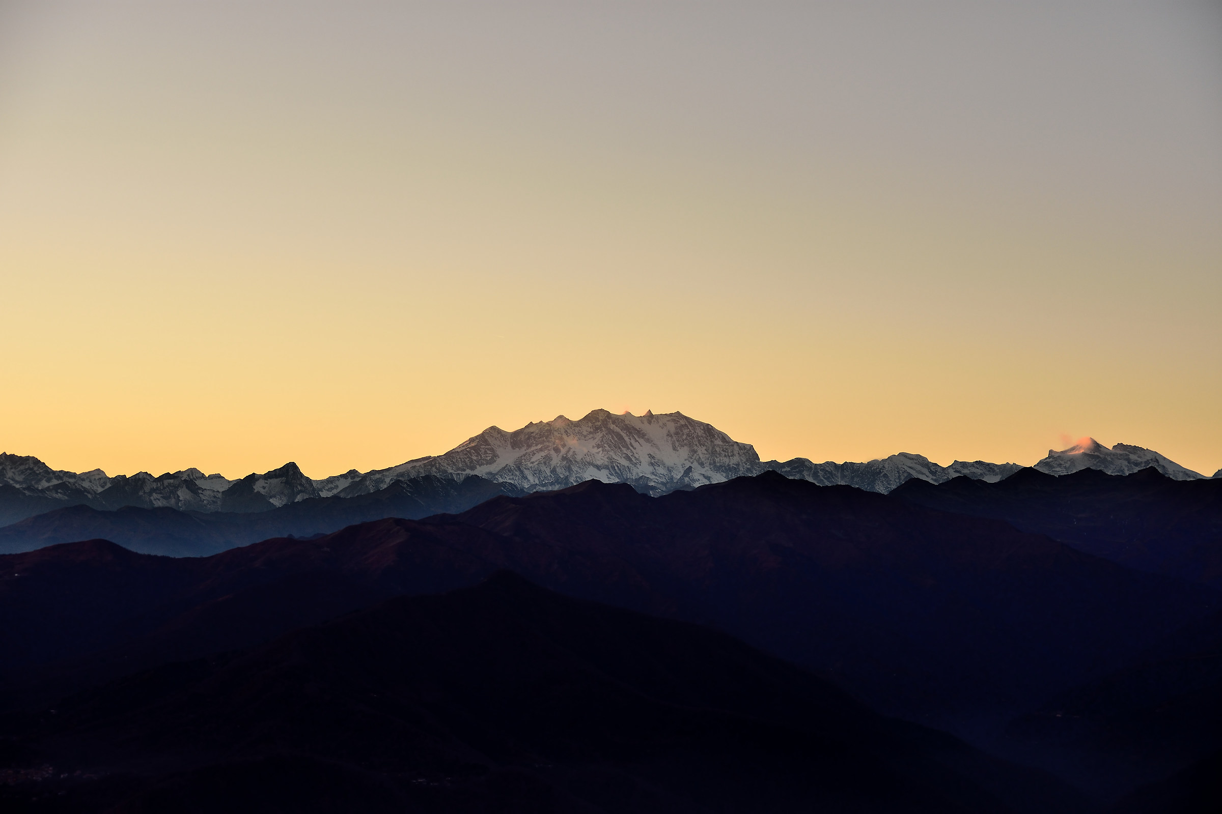 Monte Rosa at dusk