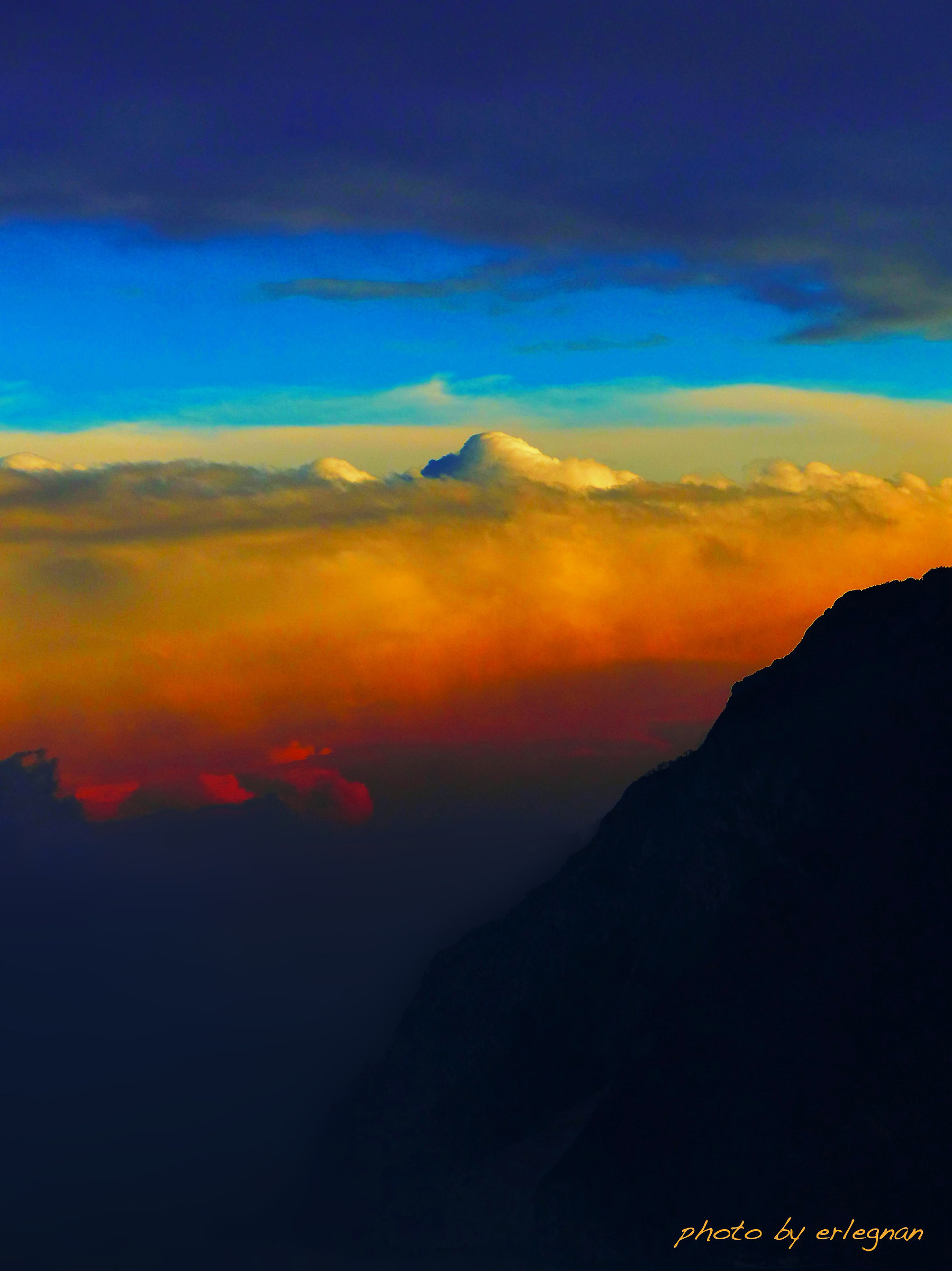 of clouds and color effects