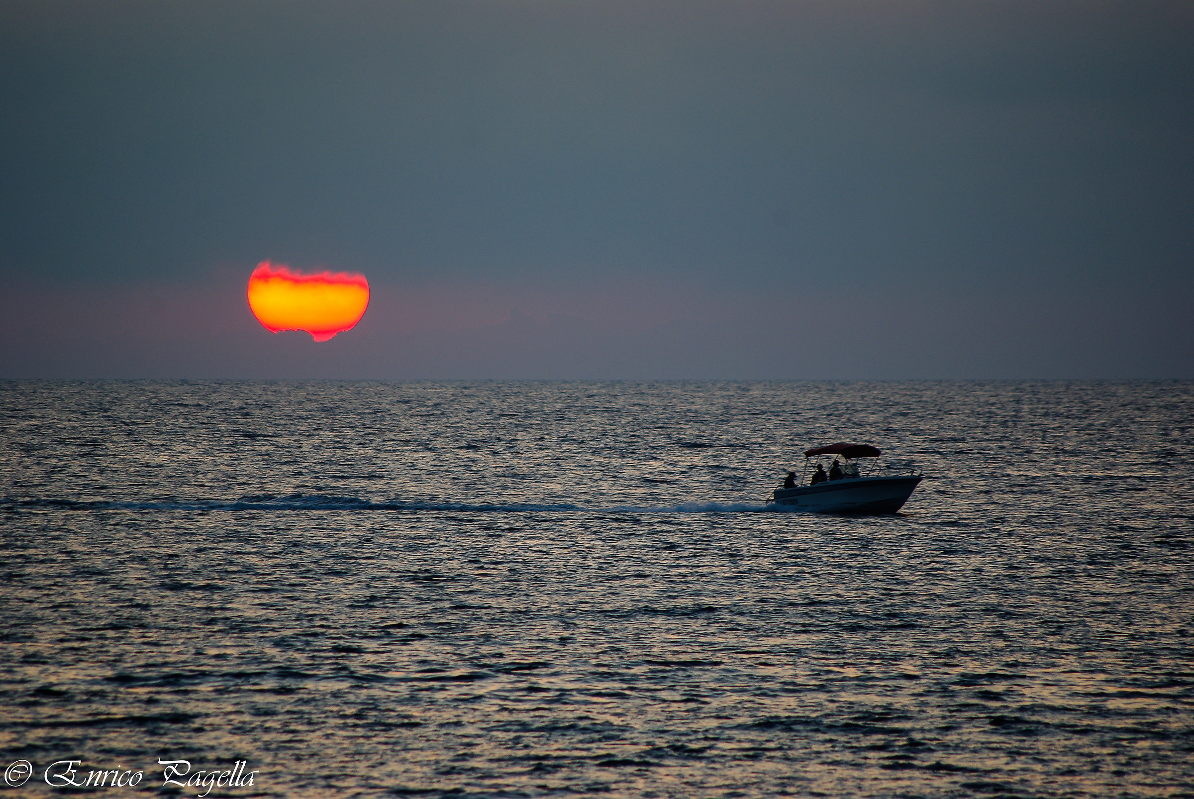 a sunset seen in southern Corsica