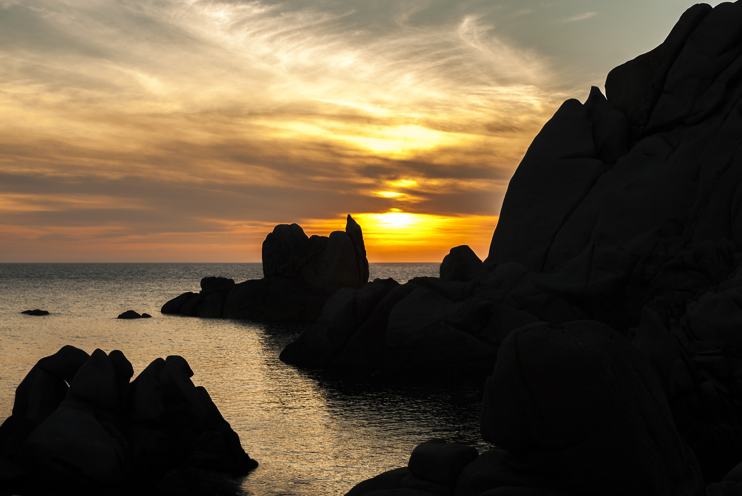 Dark Silhouettes at Sunset