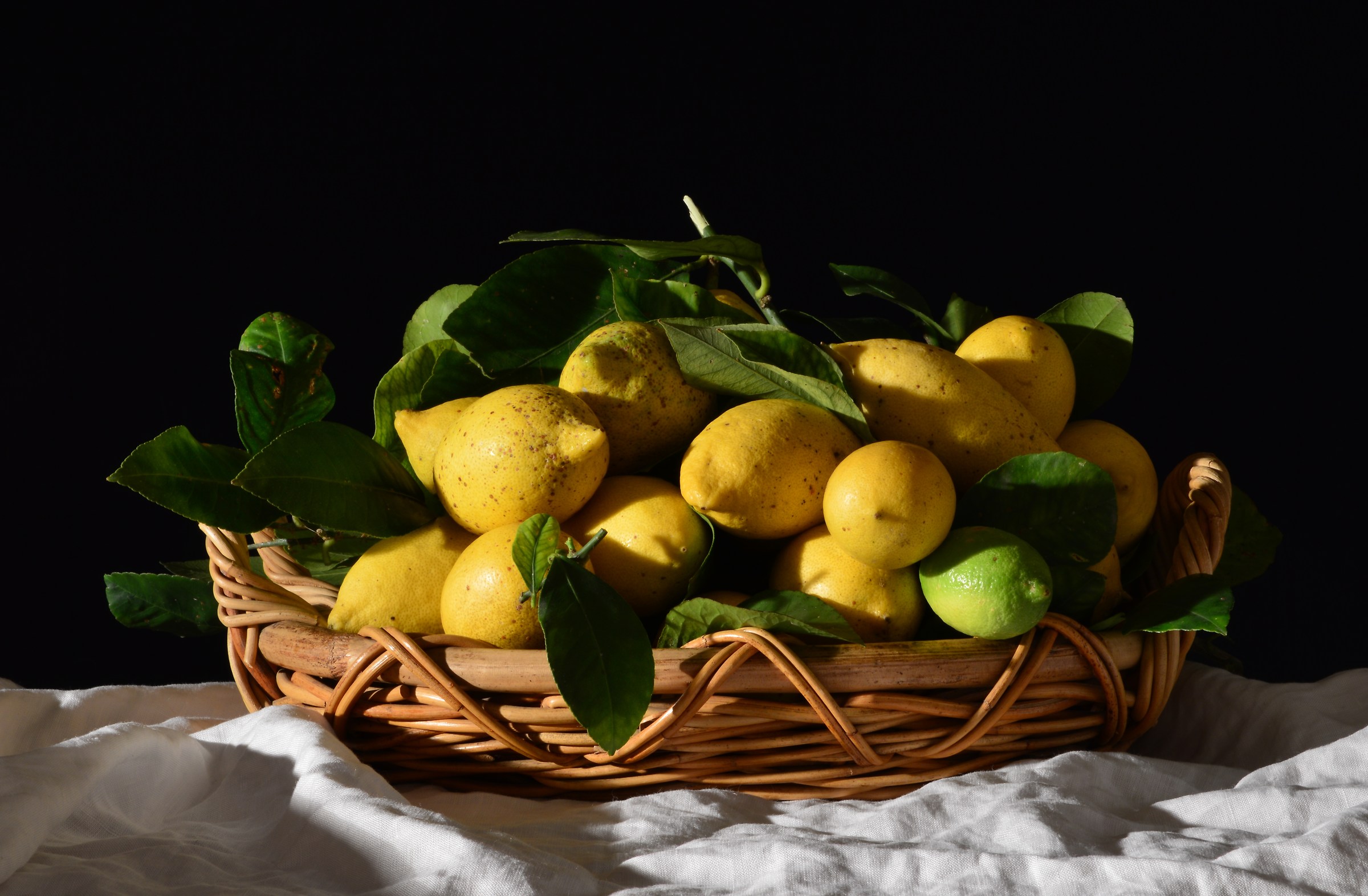 Basket with Lemons