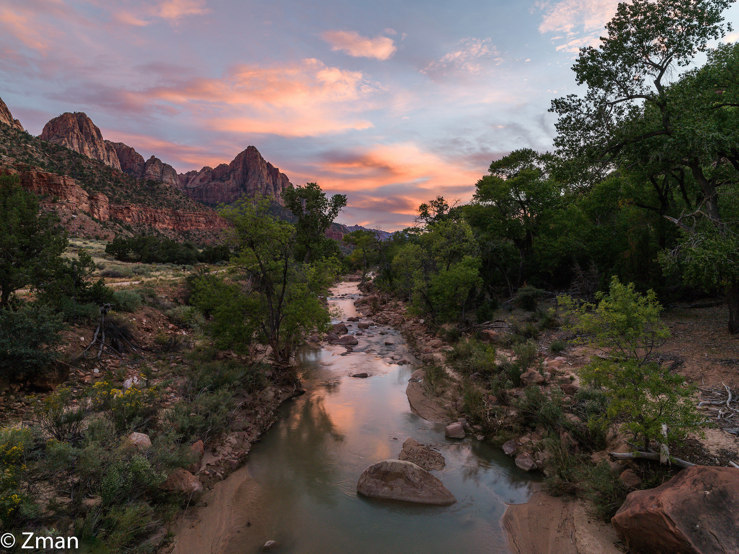 Zion National Park al tramonto