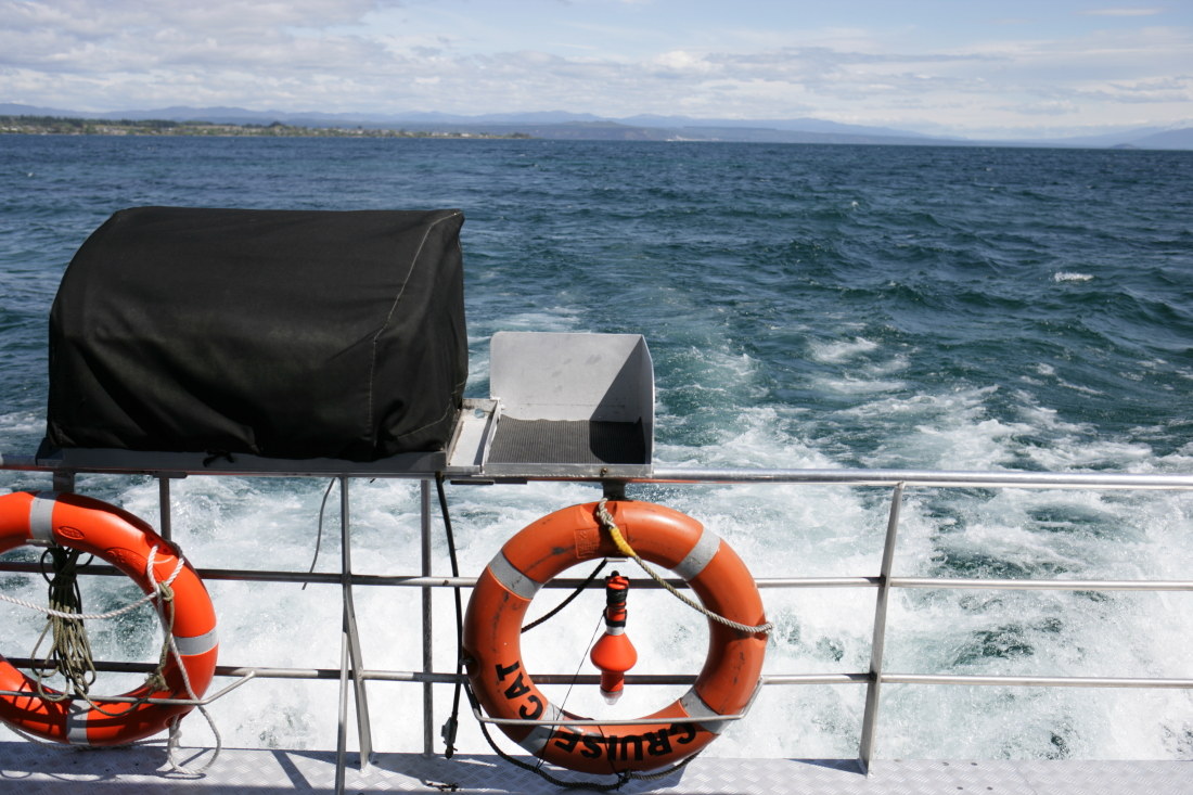 The Way from Auckland to Taupo Lake and Taupo Lake