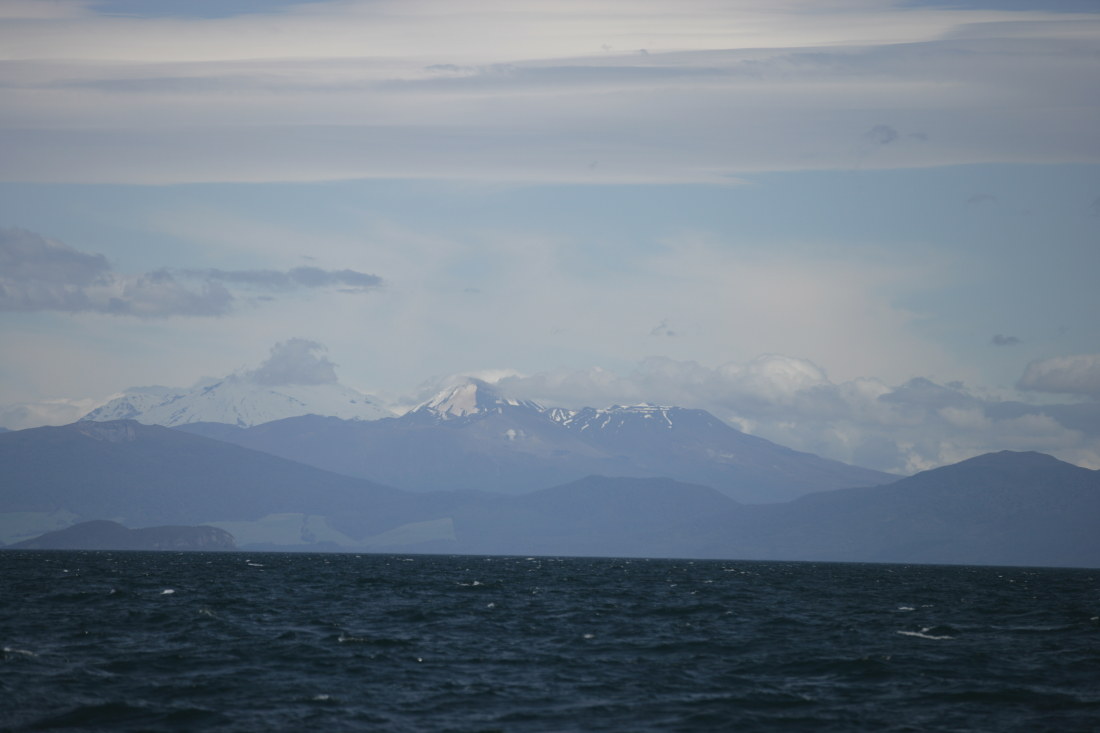 The Way from Auckland to Taupo Lake and Taupo Lake
