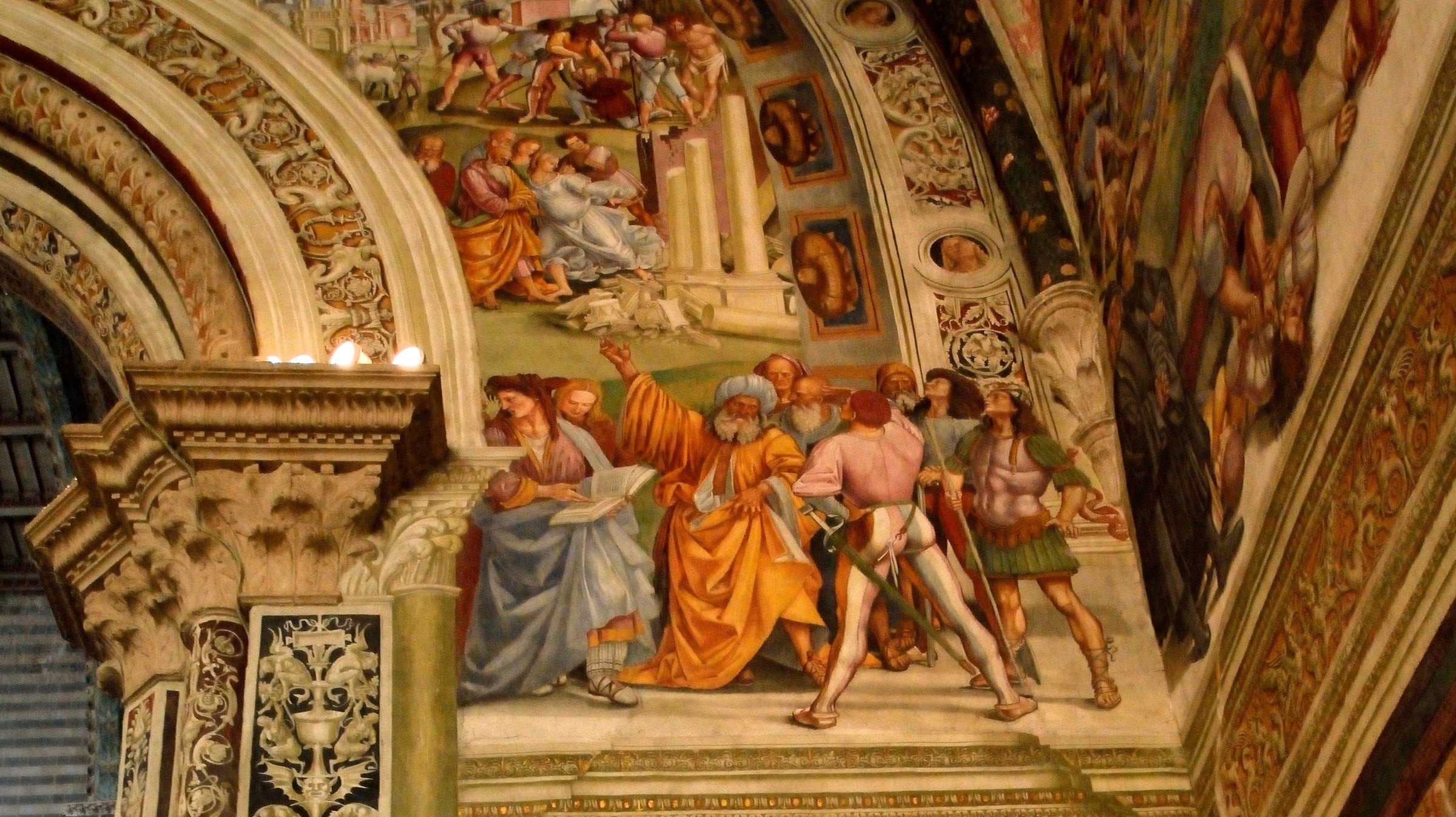 Orvieto affreschi interno cattedrale