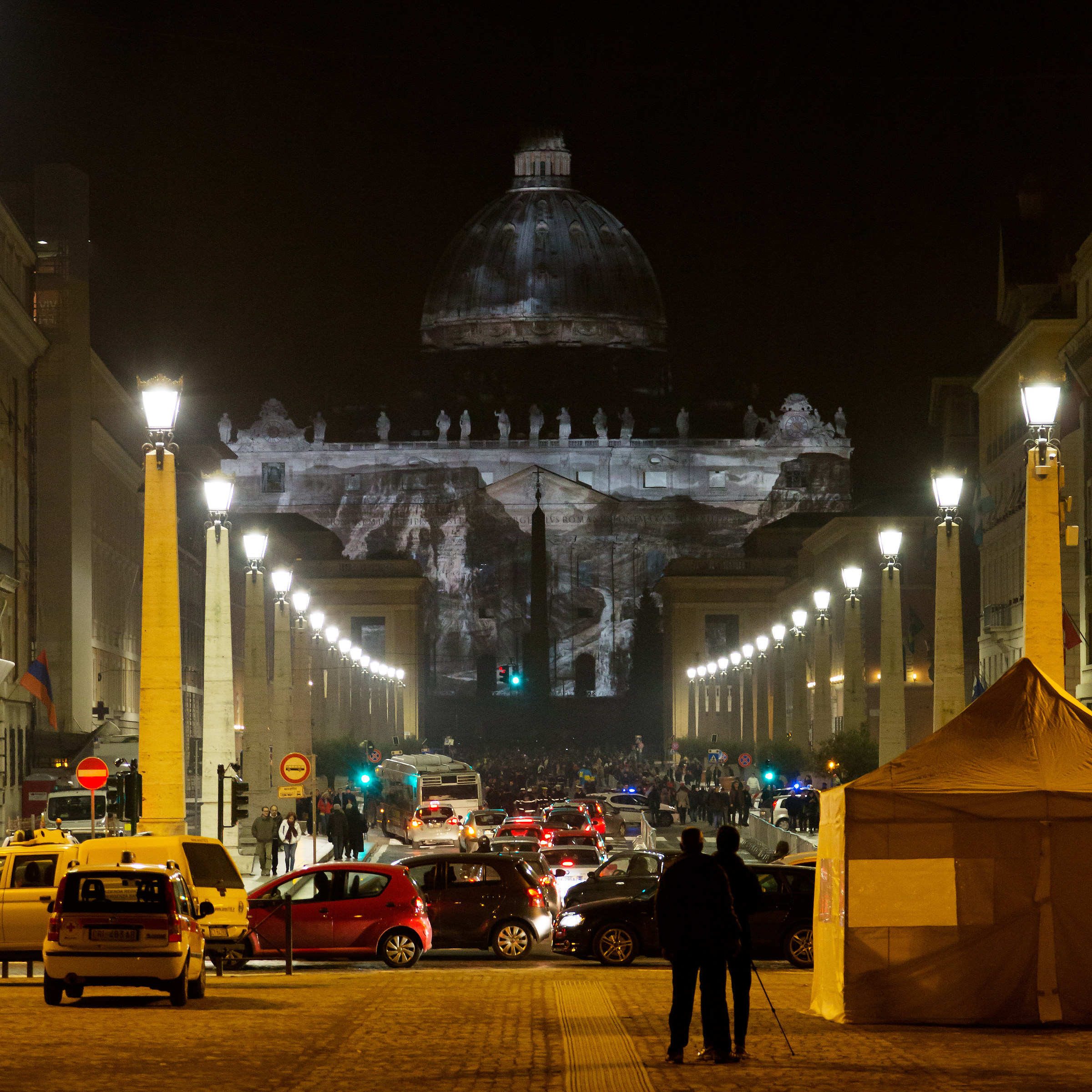 Video projection in San Pietro