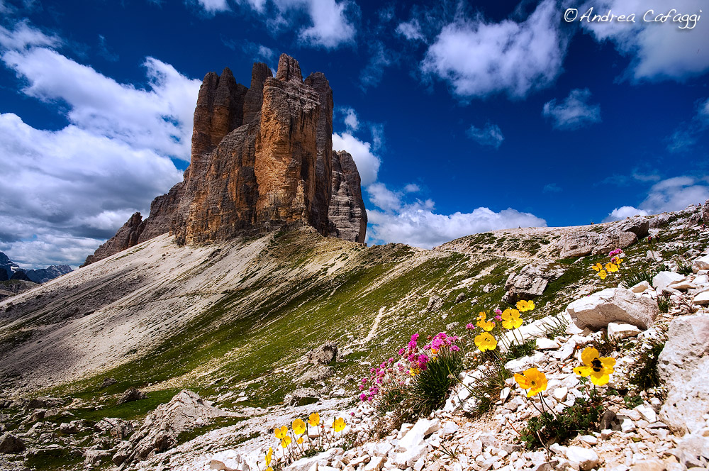 L'altra faccia delle Tre Cime.