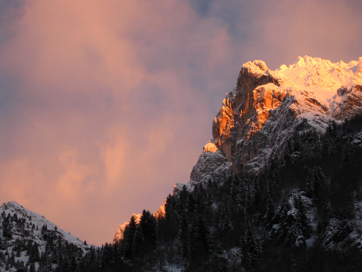 The first light of dawn